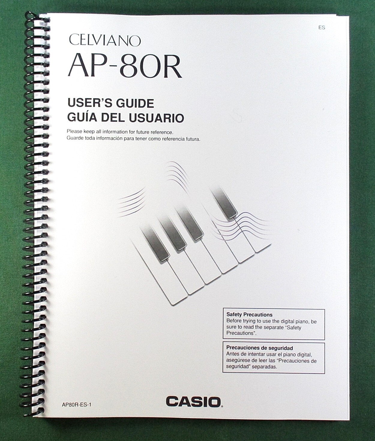 Casio Celviano AP-80R Instruction Manual: 53 Pages Coil Bound & Clear Covers!
