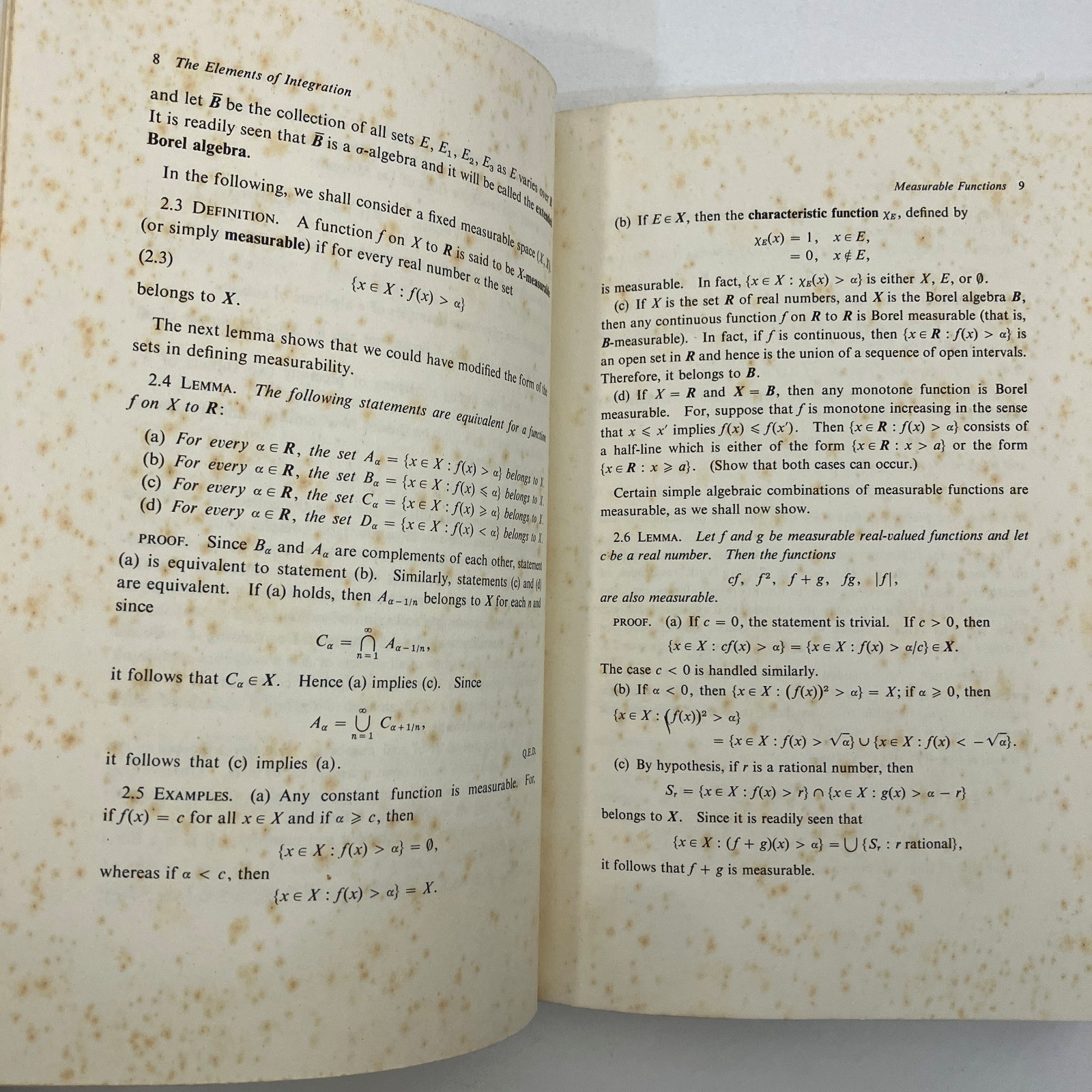 Elements of Integration Robert G Bartle John Wiley & Sons 1966 Math Textbook HC
