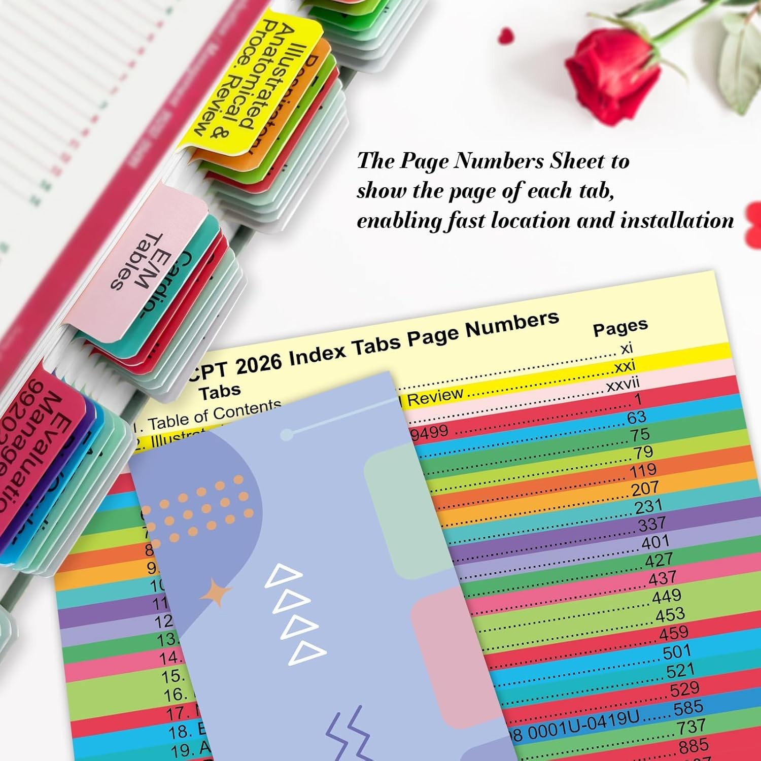Upgraded CPT 2026 Index Tabs – Waterproof & Tear-Resistant with Guide & Bookmark