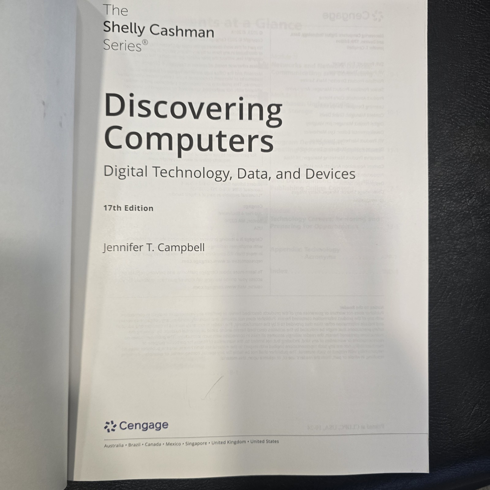 Cengage The Shelly Cashman Series Discovering Computers by Campbell, Paperback