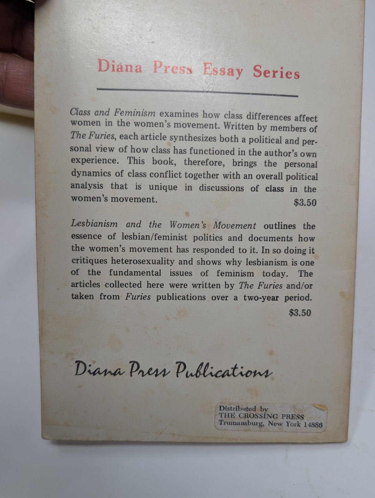 Vintage Feminist Lesbian Women’s Liberation Book Lot Diana Press SAMOIS 1970s