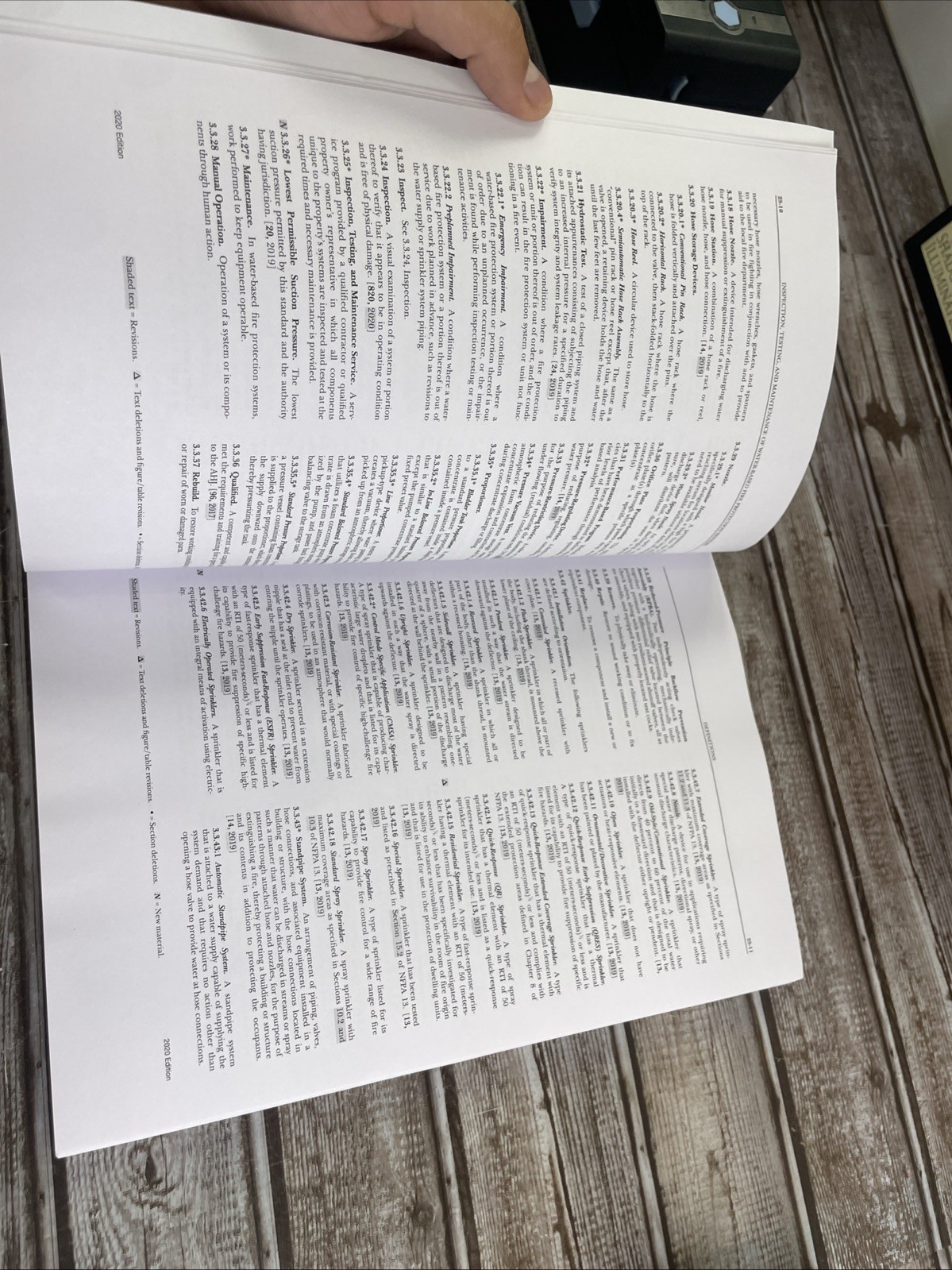 NFPA 25 Standard for the Inspection Testing and Maintenance 2020