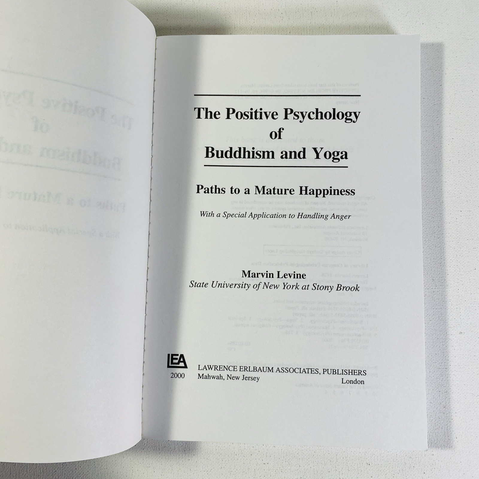 THE POSITIVE PSYCHOLOGY OF BUDDHISM AND YOGA, 2ND EDITION: By Marvin Levine