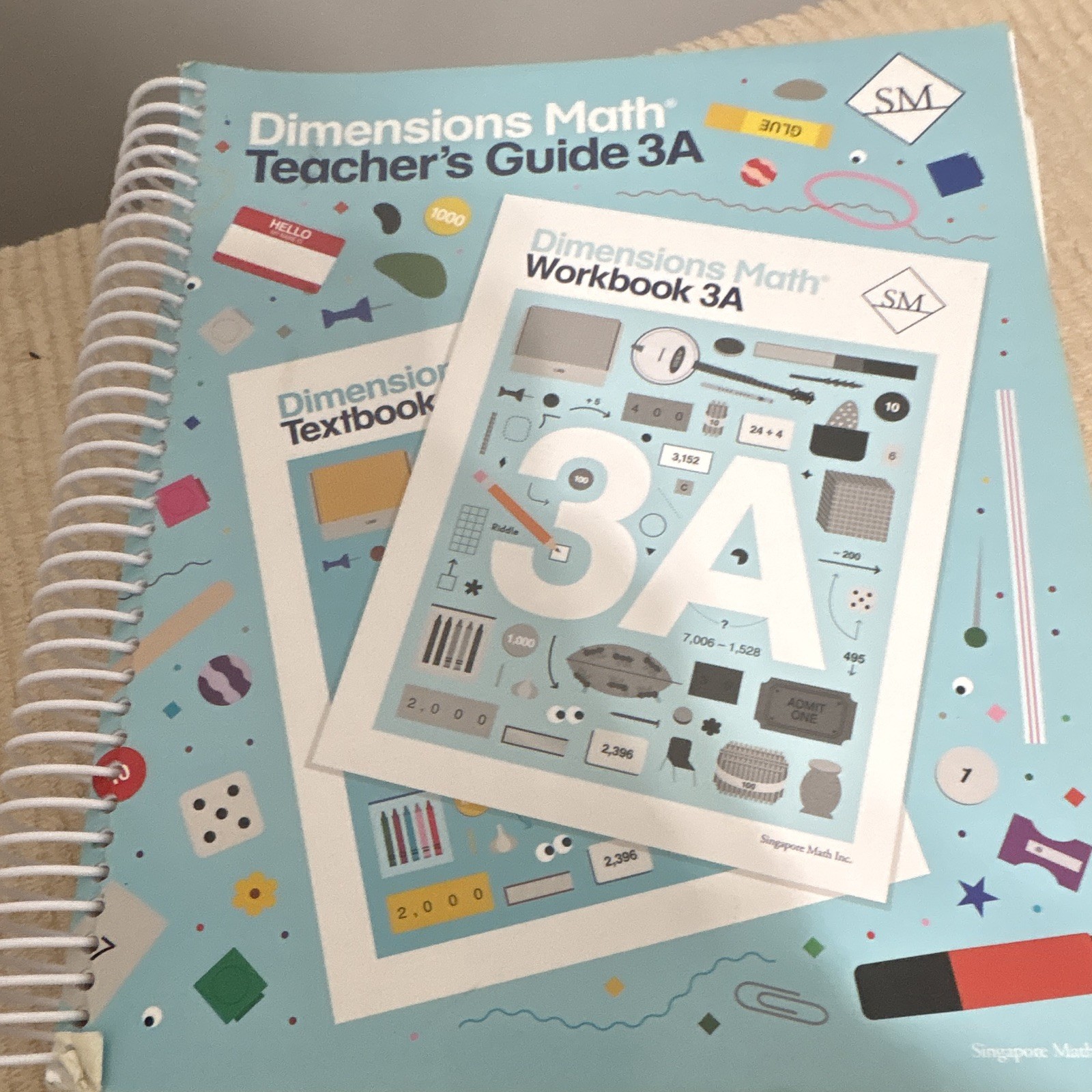 Singapore Math Dimensions Math Teacher’s Guide 3A Spiral 2019 English 248pg