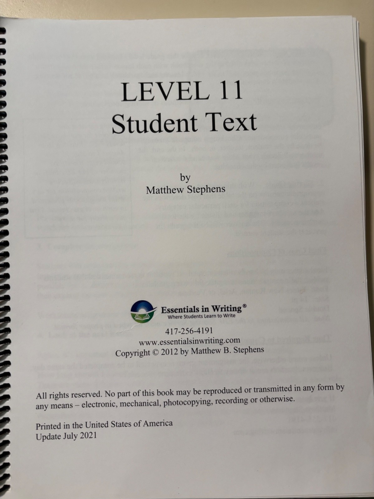 Essentials in Literature and Essentials in Writing 11th grade