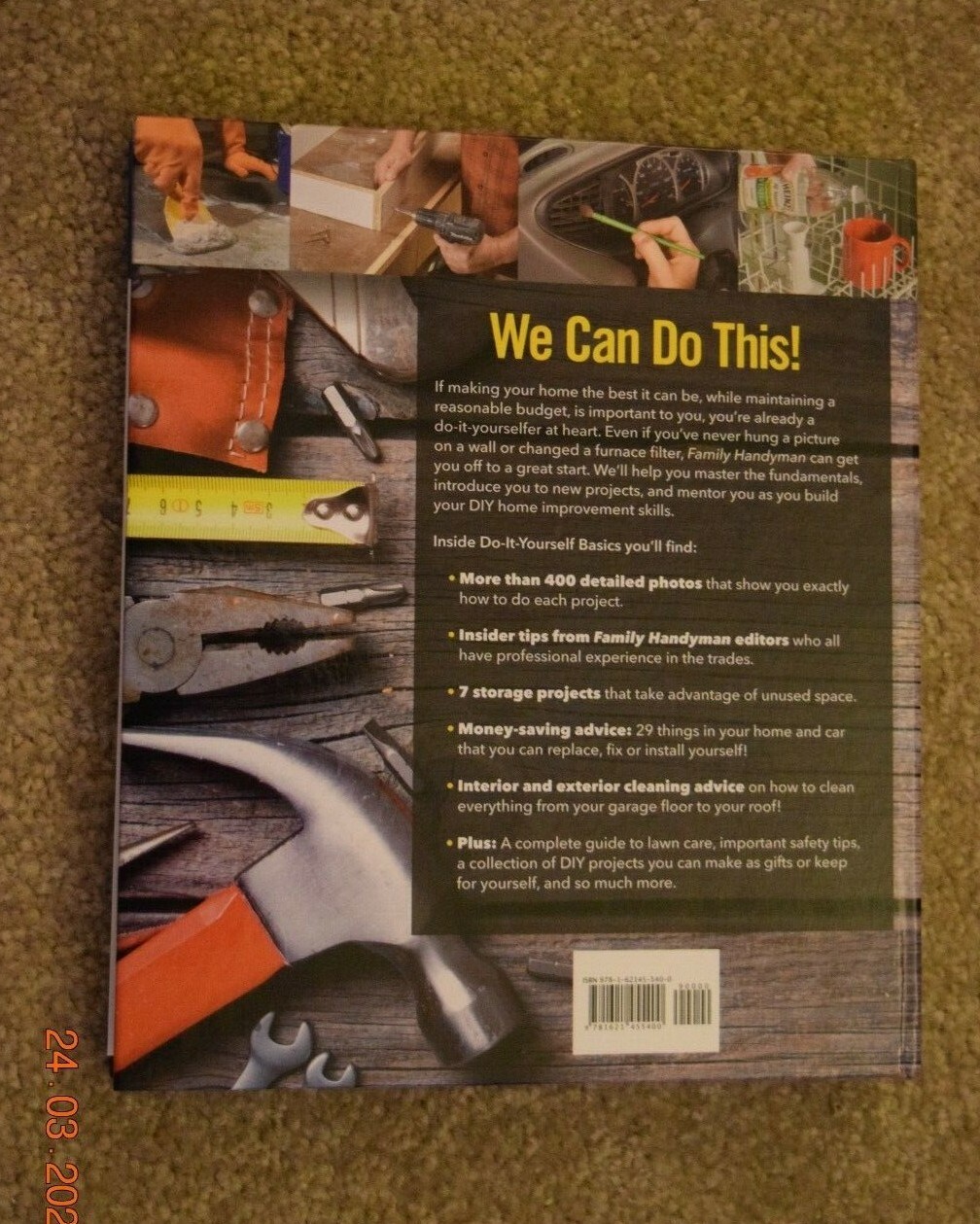 FAMILY HANDYMAN: “DO-IT-YOURSELF-BASICS,” 256-Page Hard Cover Book, 2021, New