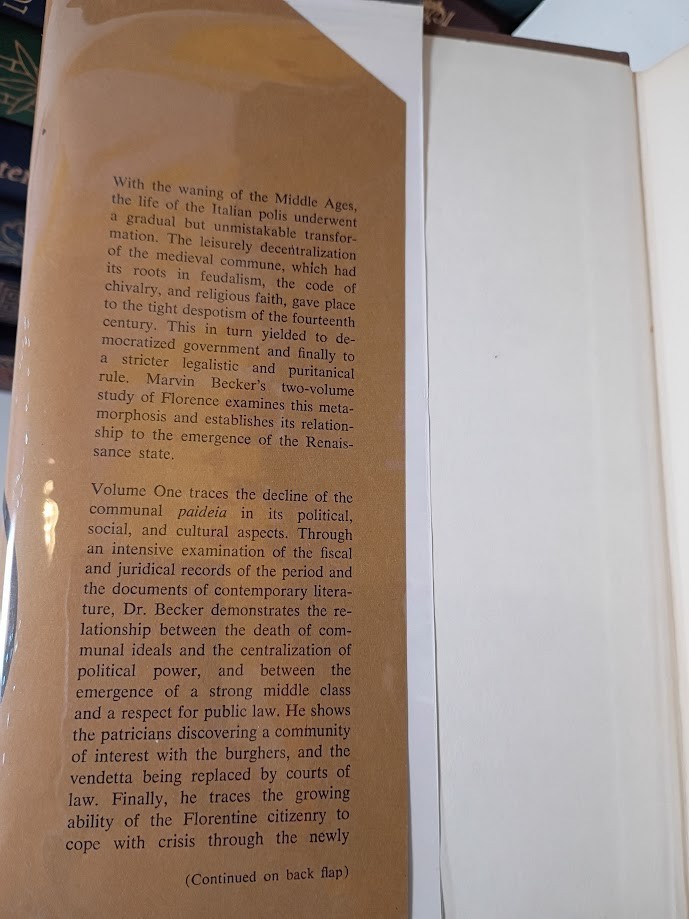 Florence in Transition: The Decline of the Commune Medieval Italy History VG+