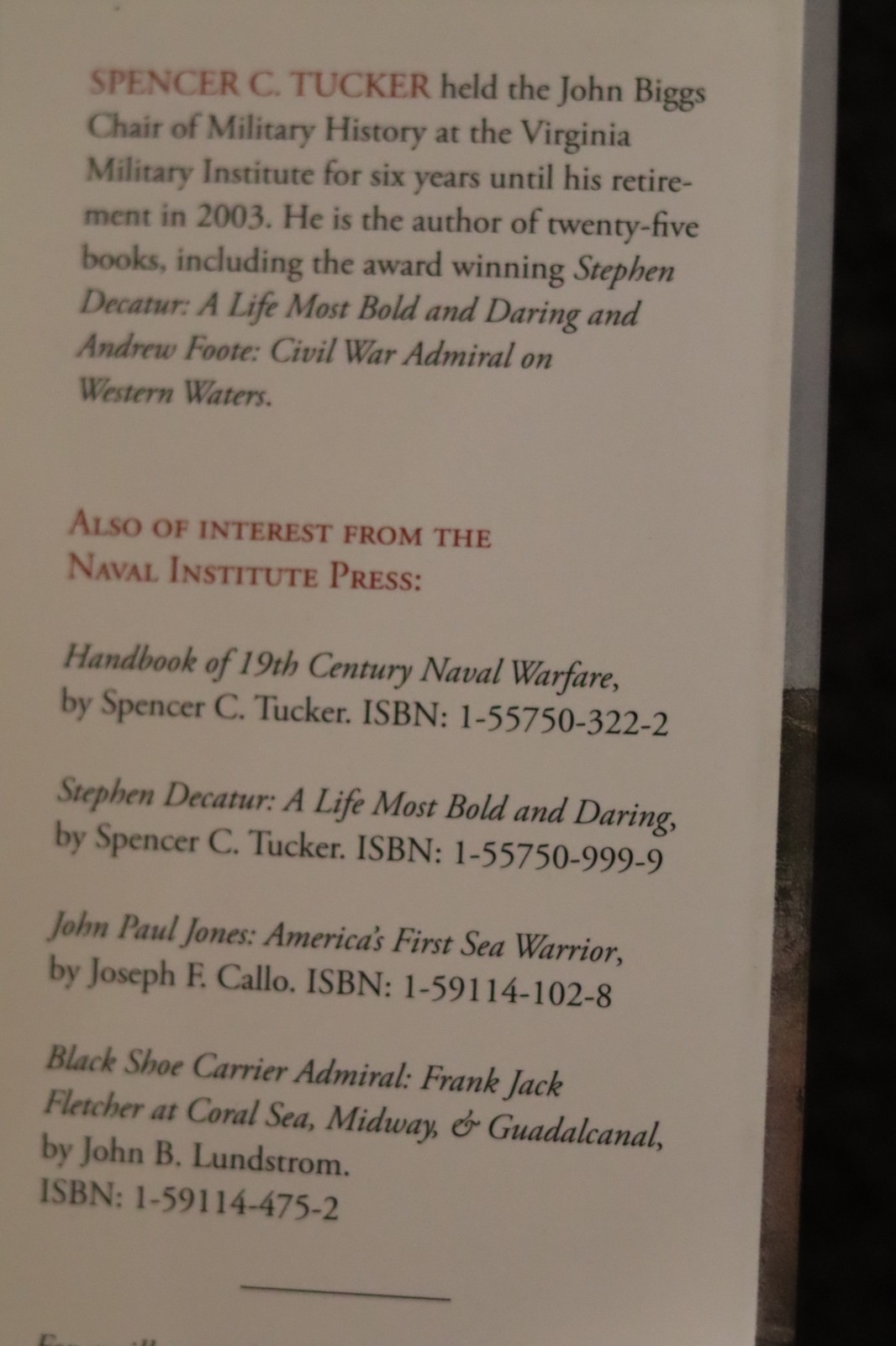 Blue& Gray Navies the Civil War Afloat Spenceer C. Tucker 2006 HBDJ LN 1st Print