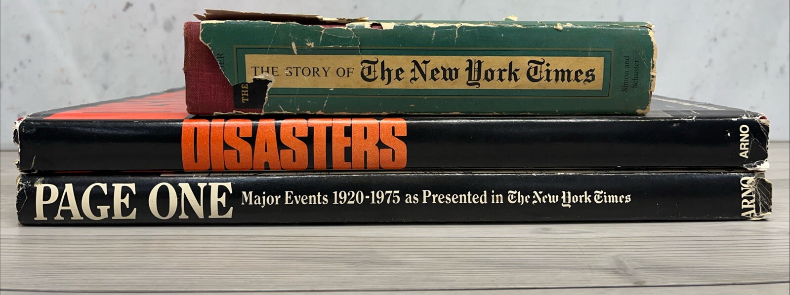 The New York Times – Page One The Major Events 1920-1975 – Disasters – Lot Of 3.
