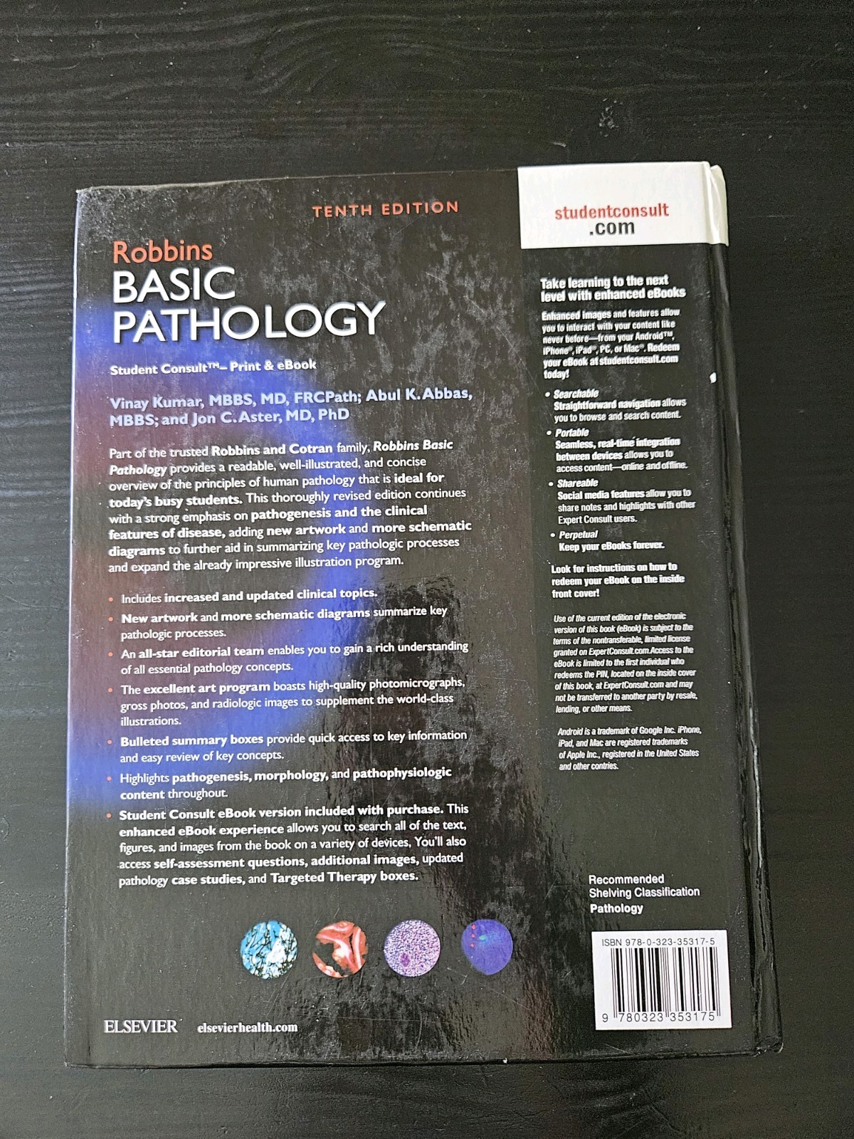 Robbins Basic Pathology 10th Edition Kumar Abbas Aster (Hardcover)