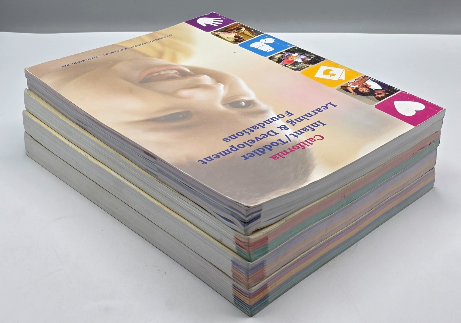 California Preschool Curriculum Framework Vol 1-3 + Infant Book LOT of 5 PB