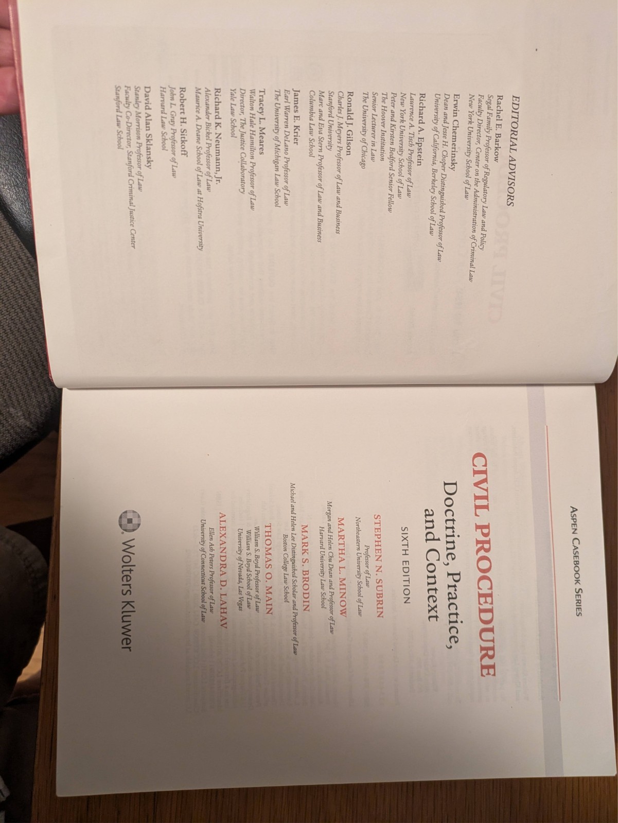 Civil Procedure: Doctrine, Practice, and Context by Subrin et al, 6th ed – good