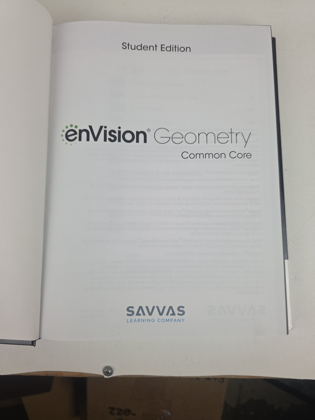 Envision Geometry Savvas Common Core Textbook 2024 Student Edition NEW
