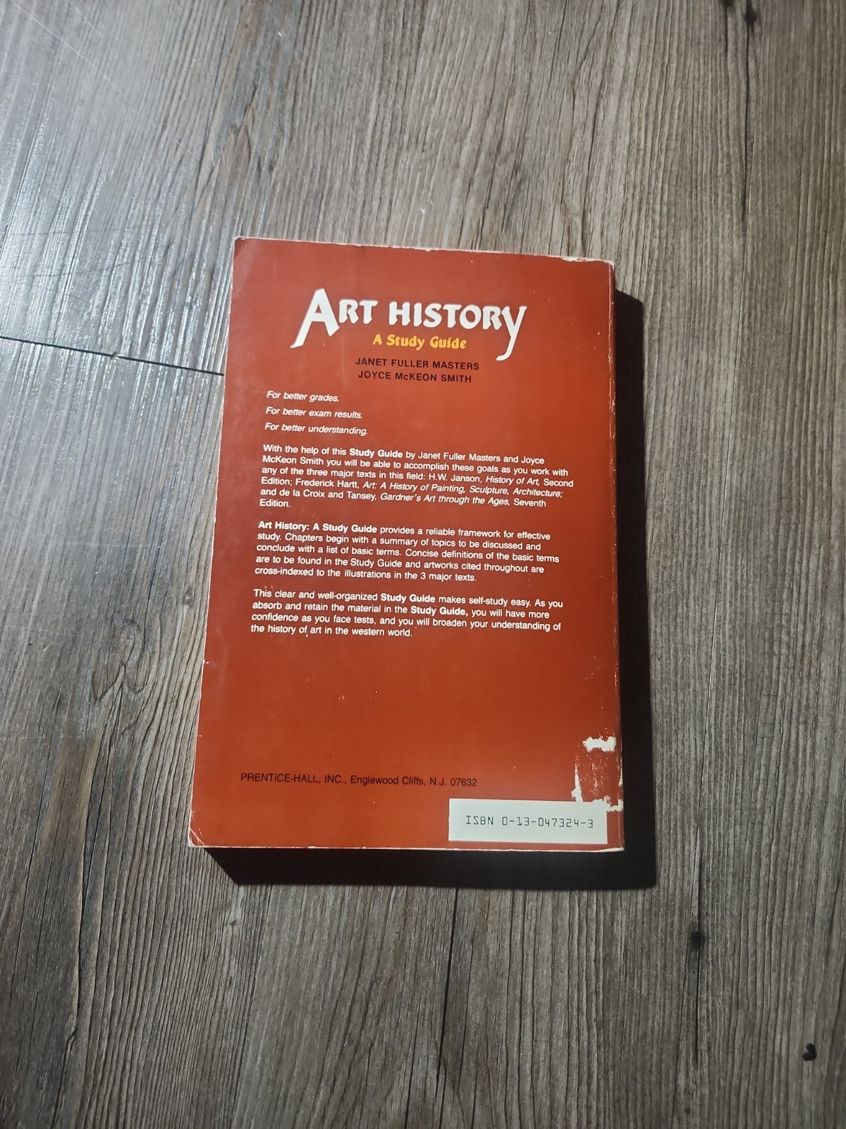 Art History A Study Guide Masters & Smith SOFTCOVER 1982