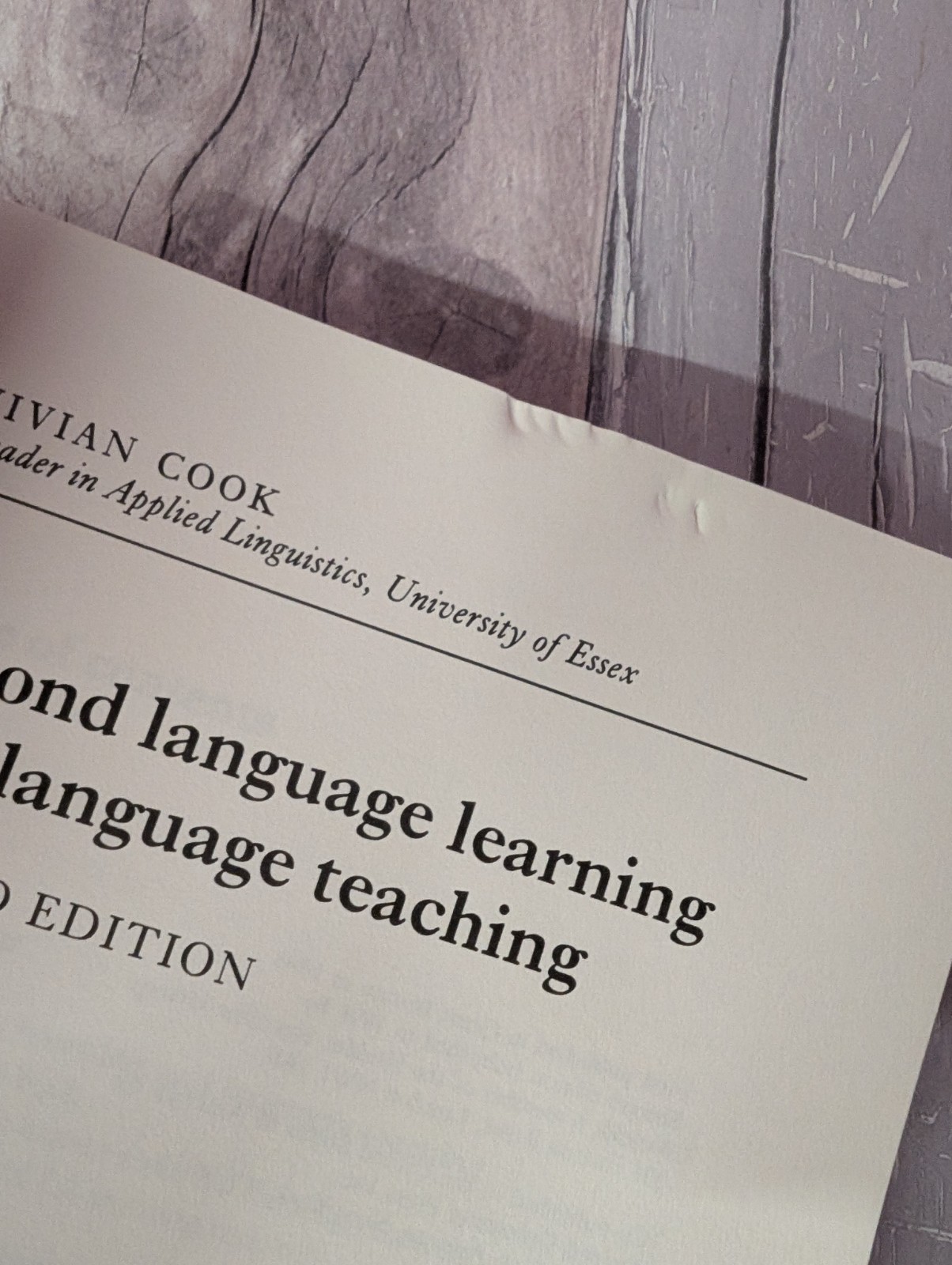 Second Language Learning and Language Teaching Book By Vivian Cook Second Edt