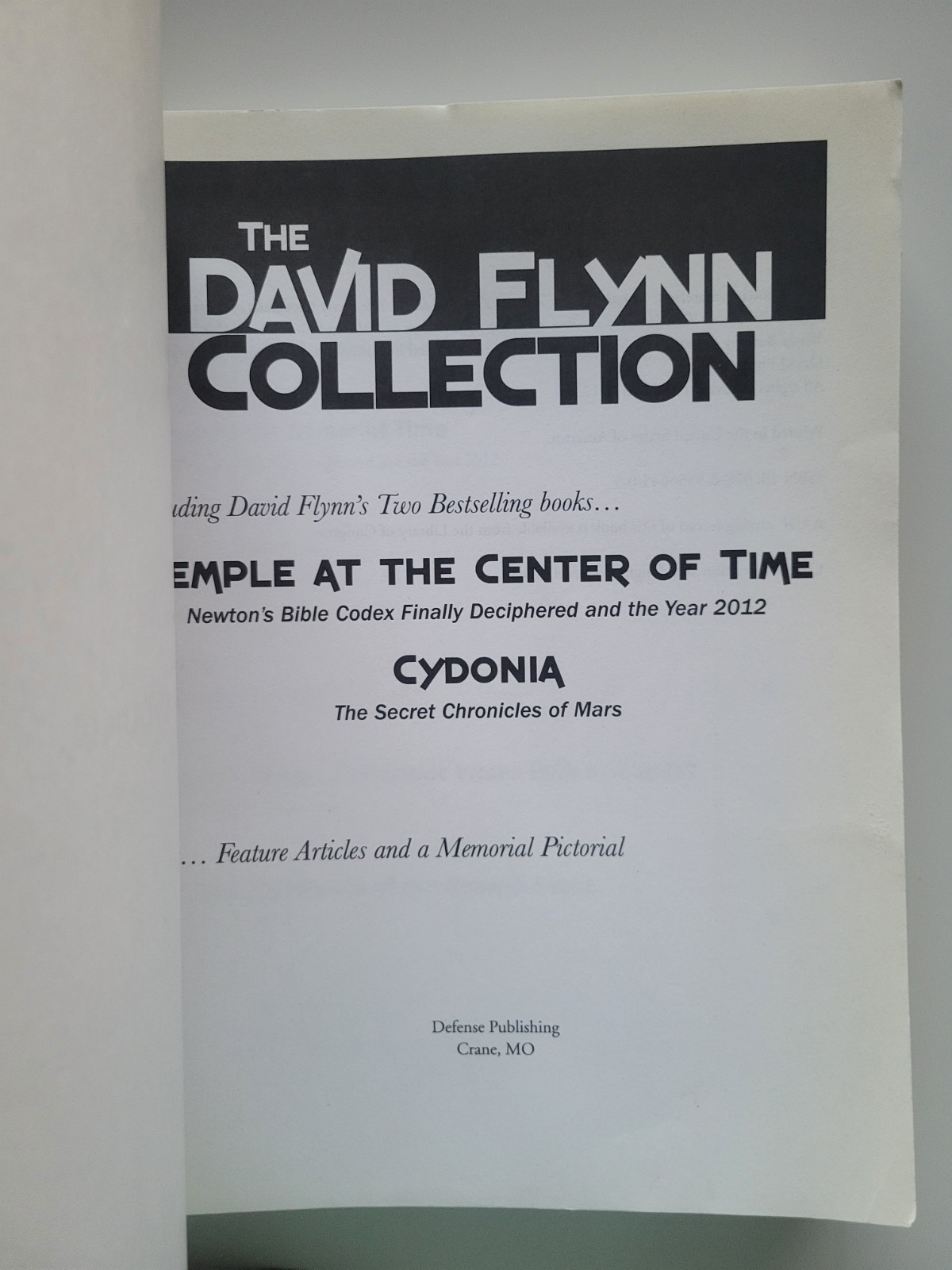 THE DAVID FLYNN COLLECTION TEMPLE AT CENTER OF TIME CYDONIA SECRET CHRON OF MARS