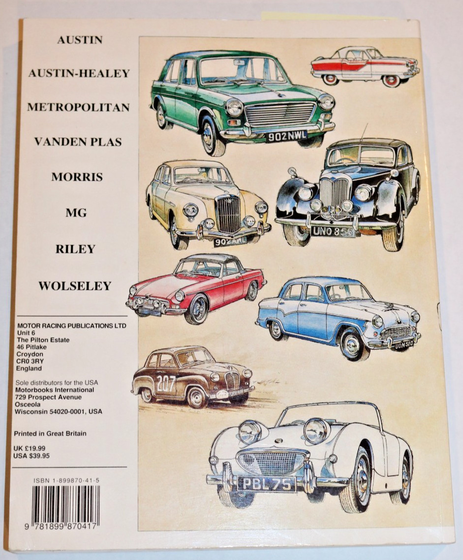 The Cars of BMC British Motors Corp by Graham Robson Softcover
