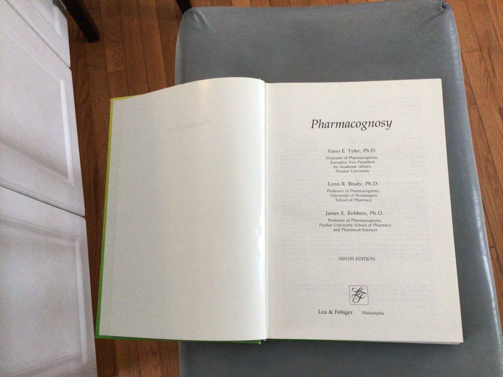 Pharmacognosy Hardcover James E., Tyler, Varro E., Brady, Lynn R. 9th Edition