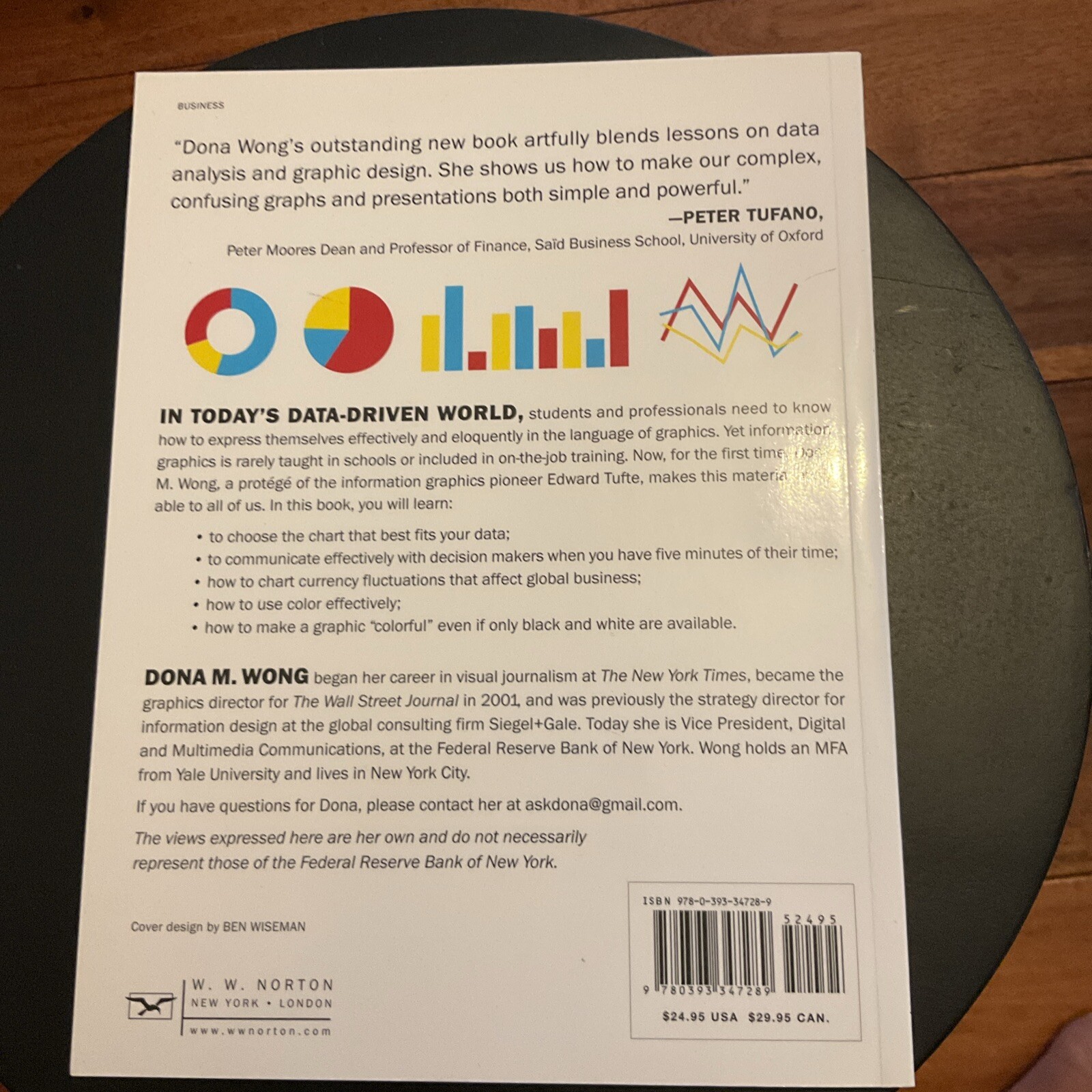 The Wall Street Journal Guide to Information Graphics: – Paperback NEW Dona M W