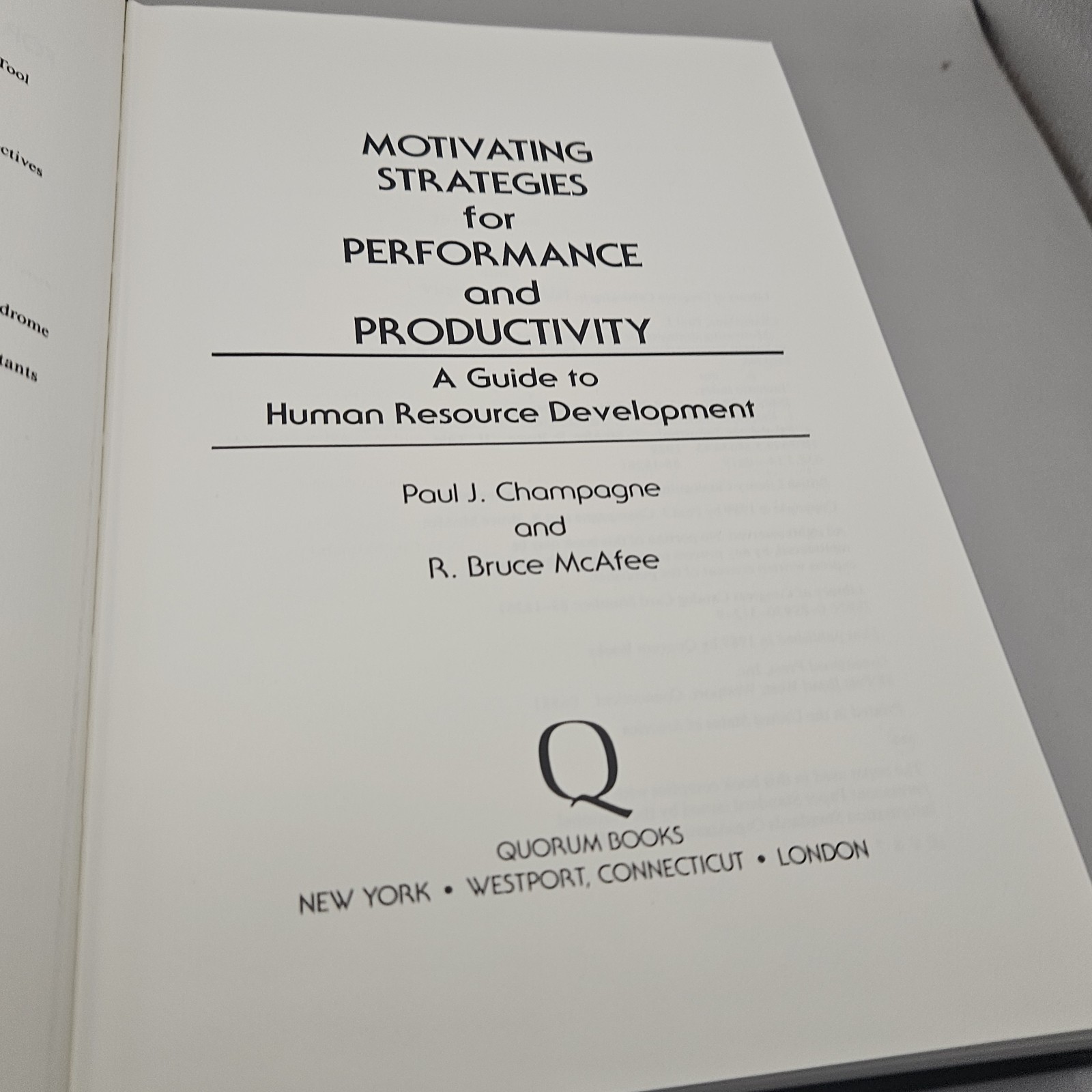 Motivating Strategies for Performance and Productivity : A Guide to Human…
