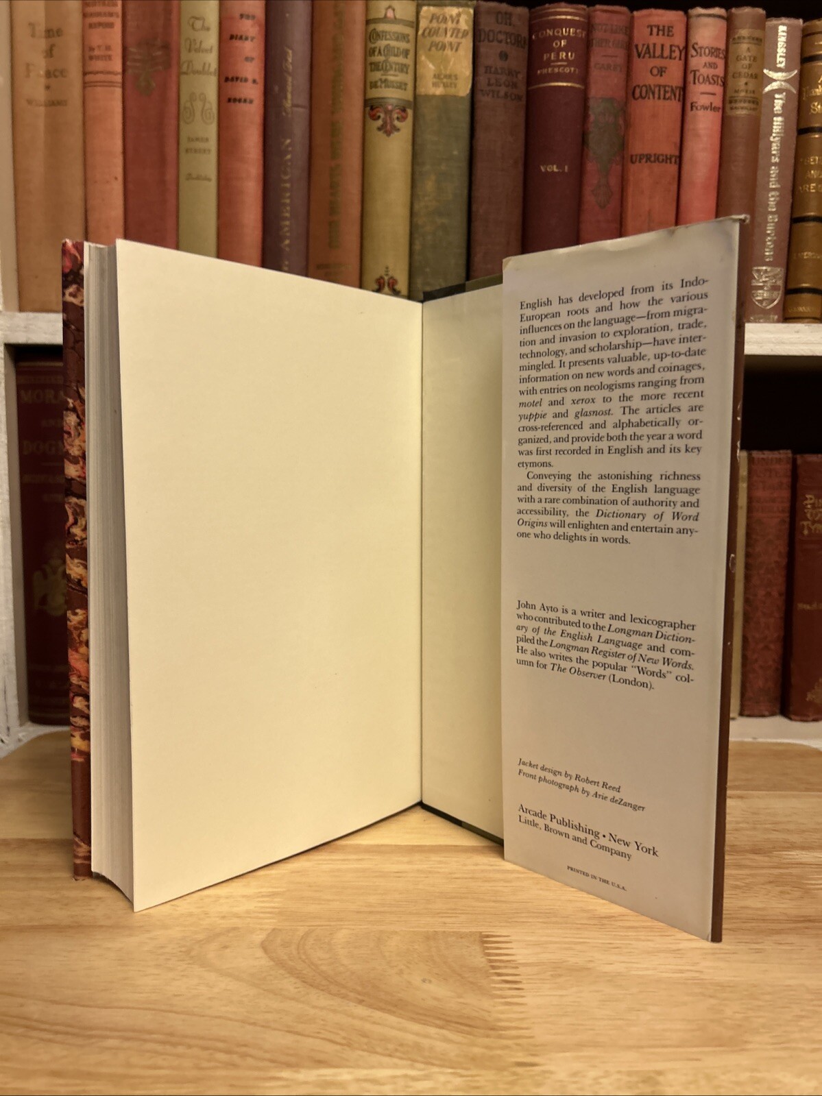 Arcade Dictionary of Word Origins by John Ayto. Arcade Publishing 1990 HCDJ