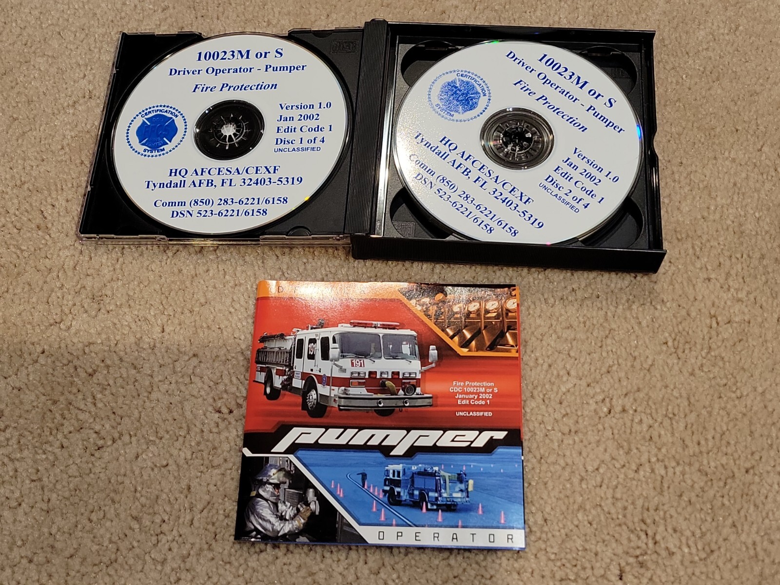 DRIVER / OPERATOR PUMPER 4 DISC SET VERSION 1.0 JAN 2002
