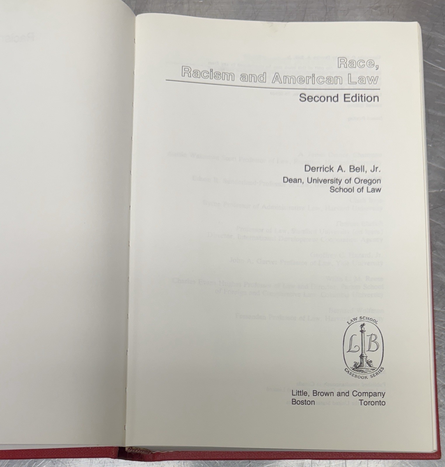 Race, racism and American law 2nd Ed 7th Printing