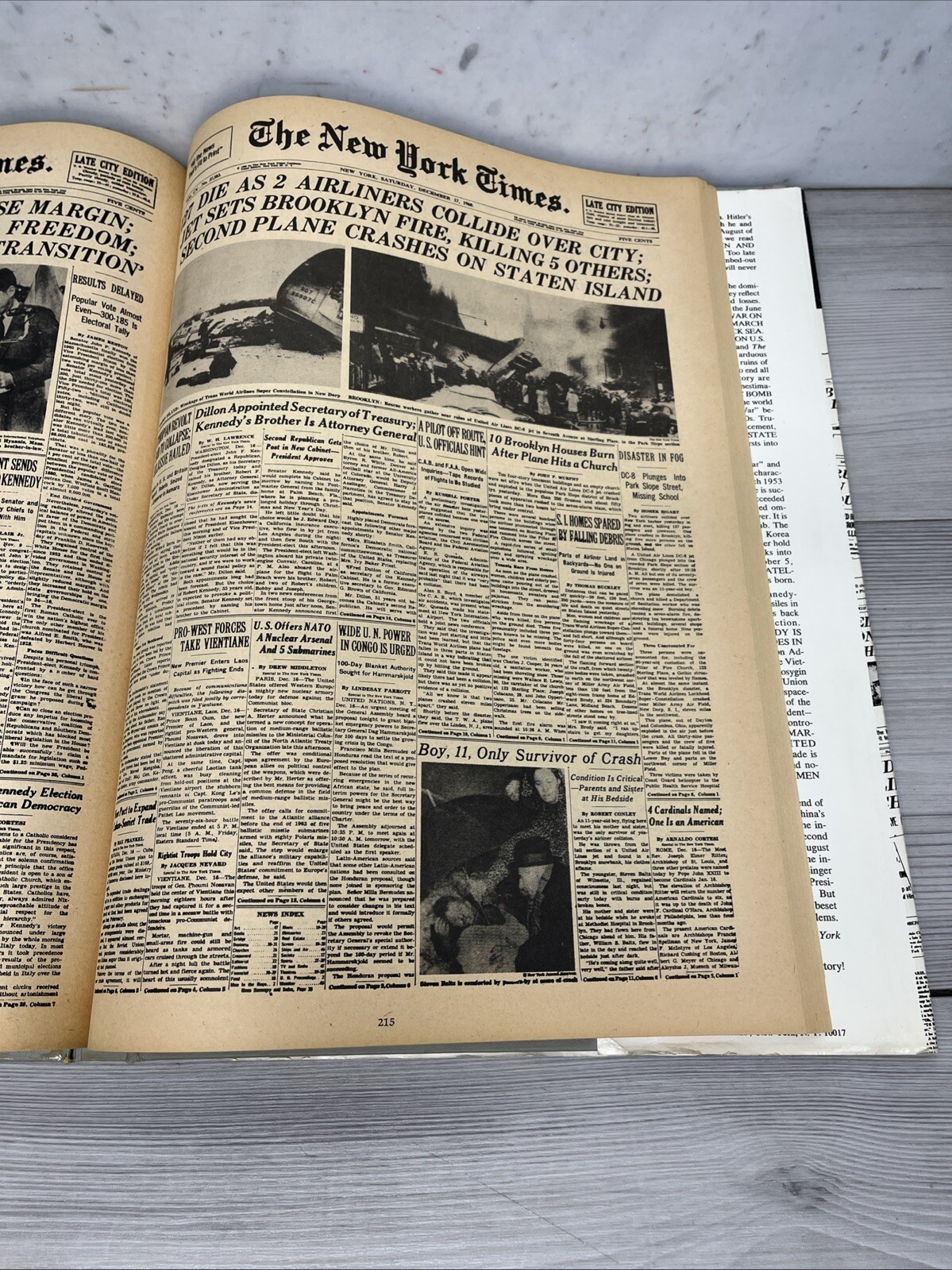 The New York Times – Page One The Major Events 1920-1975 – Disasters – Lot Of 3.