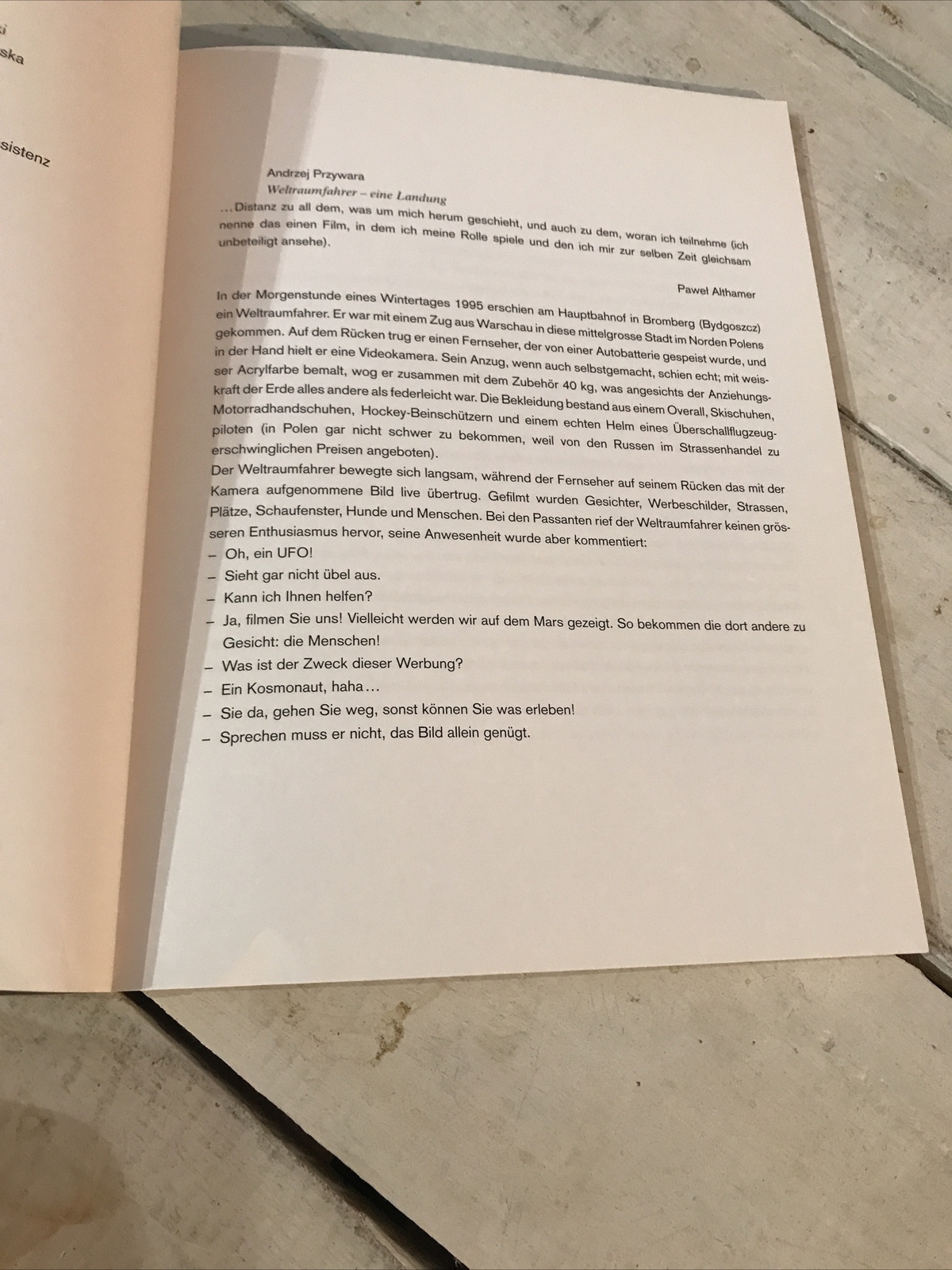 Pawel Althamer Kunsthalle Basel Contemporary Art Exhibition Catalog