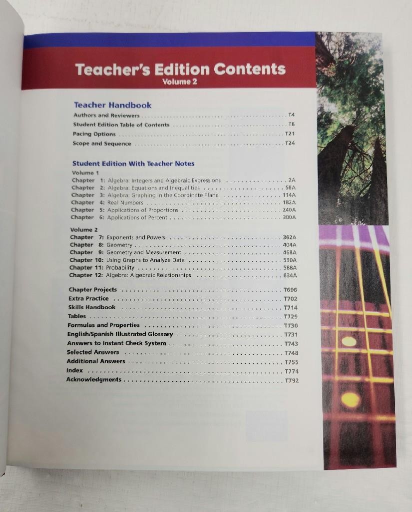 Prentice Hall, Mathematics Course 3 Volume 2 Chapters 7-12 Teacher’s Edition