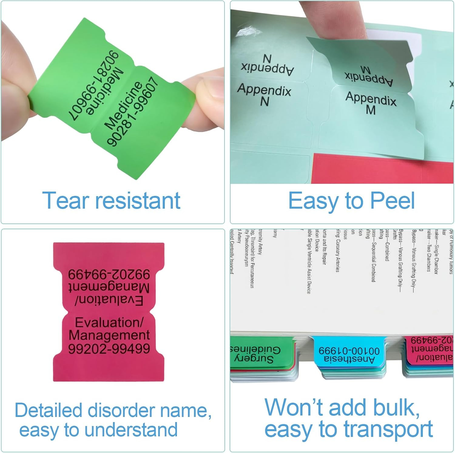 Upgraded Index Tabs for CPT 2026 + ICD-10 -CM 2026 AAPC Version + HCPCS Level II