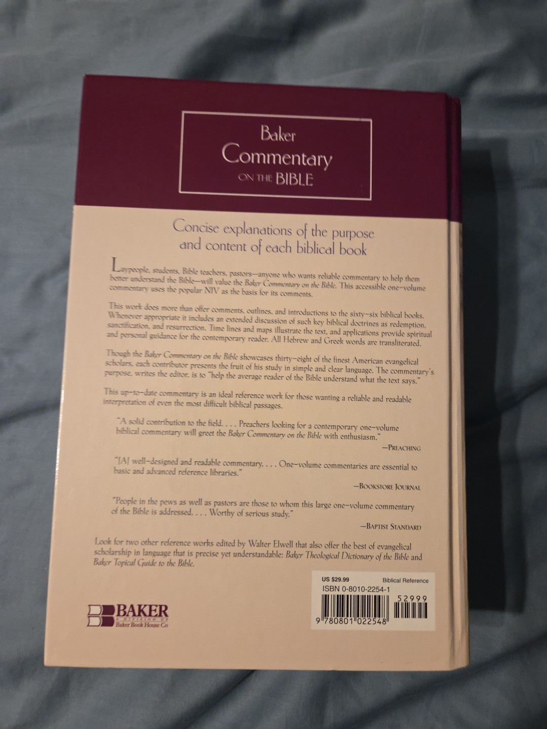 Baker Commentary on the Bible: NIV Edition – Very Good Hardcover