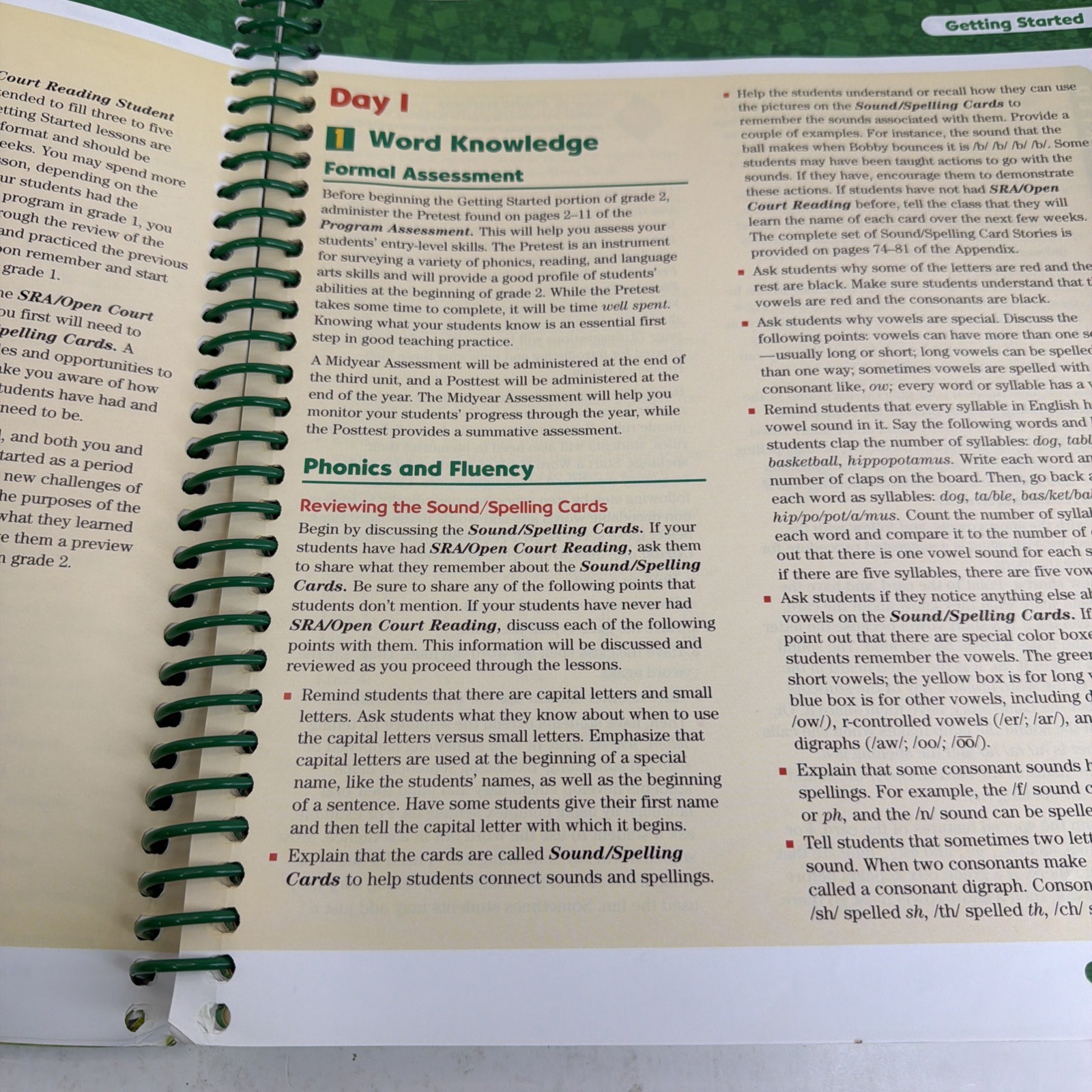 SRA Open Court Reading Level 2 Teacher’s Edition Unit 1 ELA