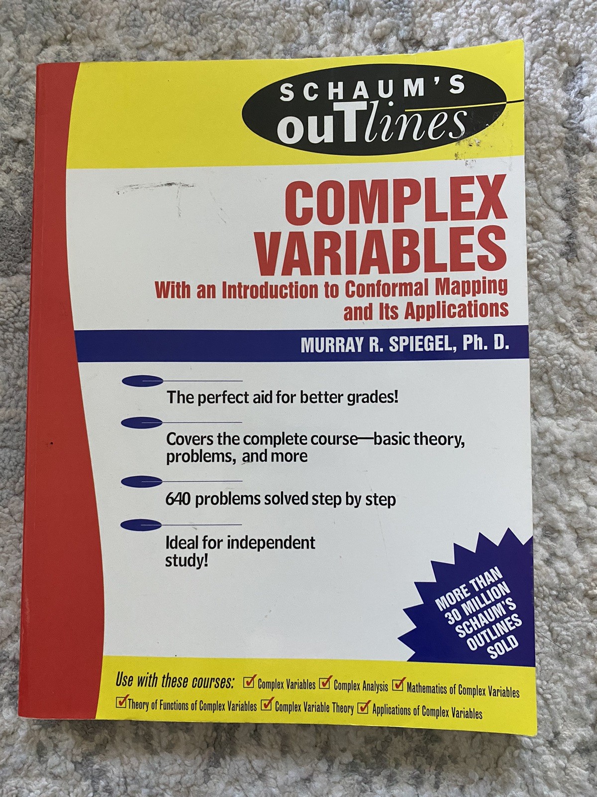 Schaum’s Outline of Complex Variables by Spiegel, Murray R.
