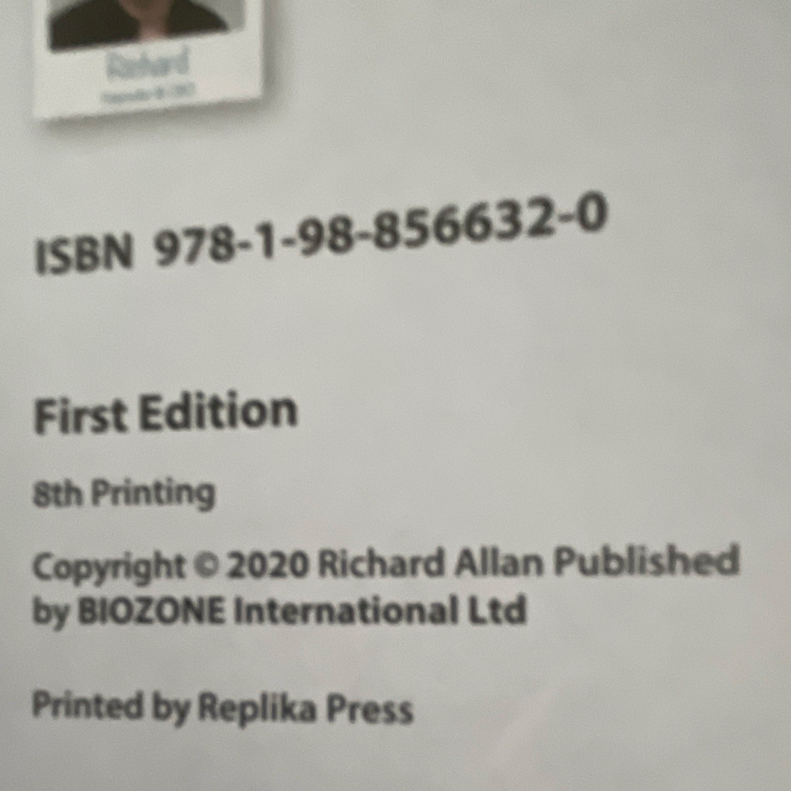 BIOZONE AP Environmental Science Textbook 1st Ed Paperback 2020 Richard Allan