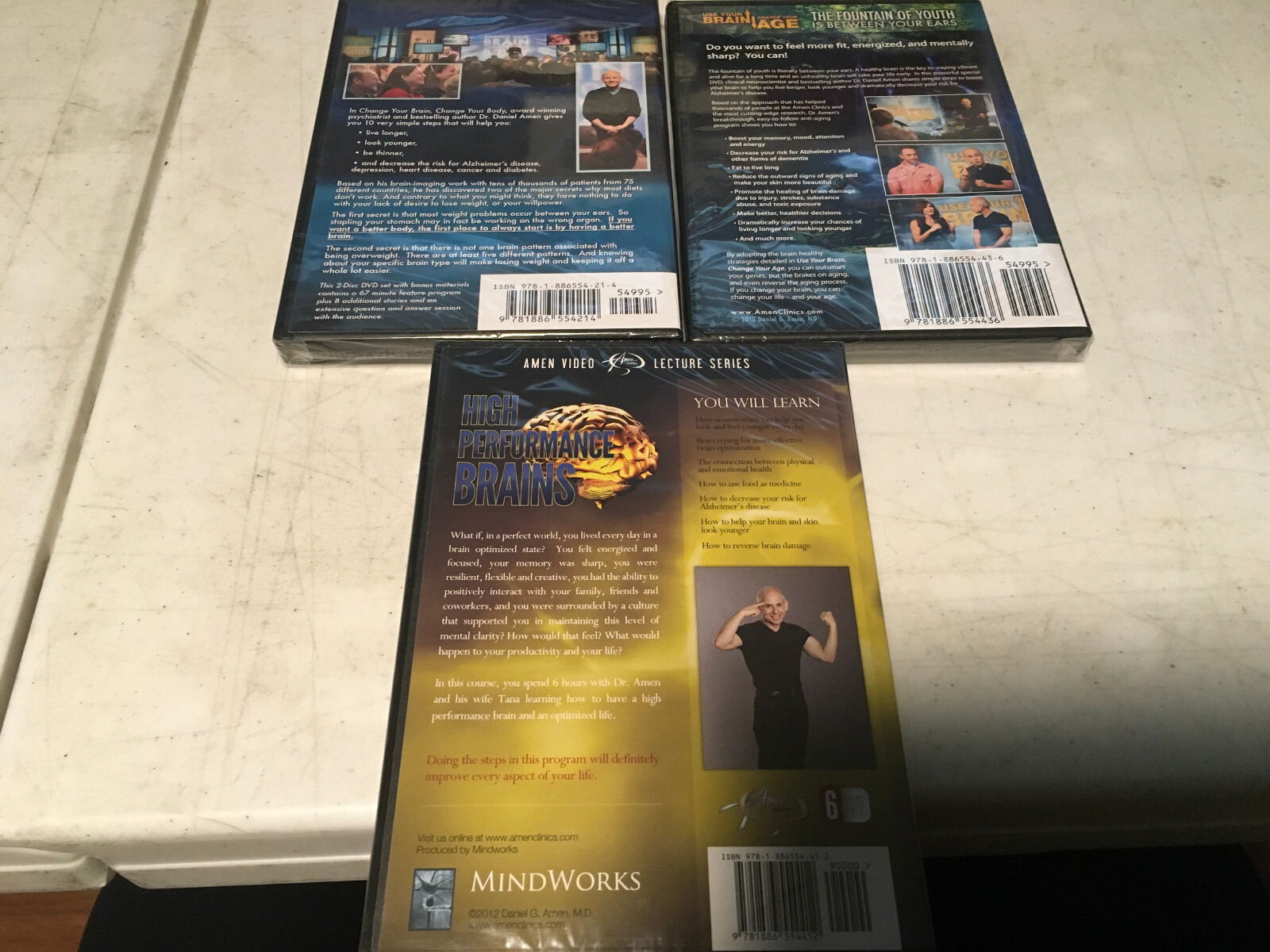 Daniel G Amen MD Lot Of 3 Names Are In Description Below Brand New DVD’S