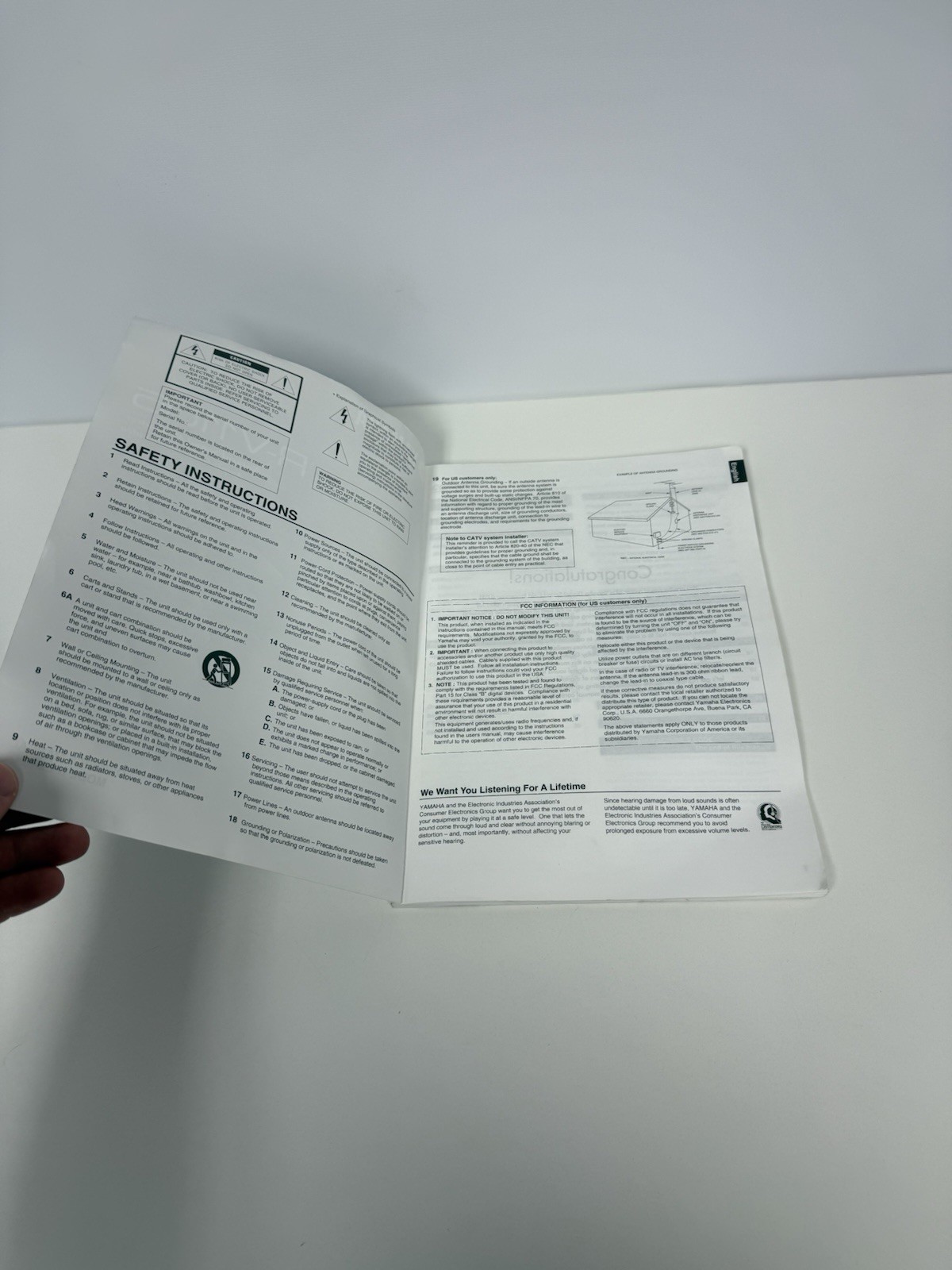 Yamaha R-V1105 Instruction Manual: 80 Pages Original
