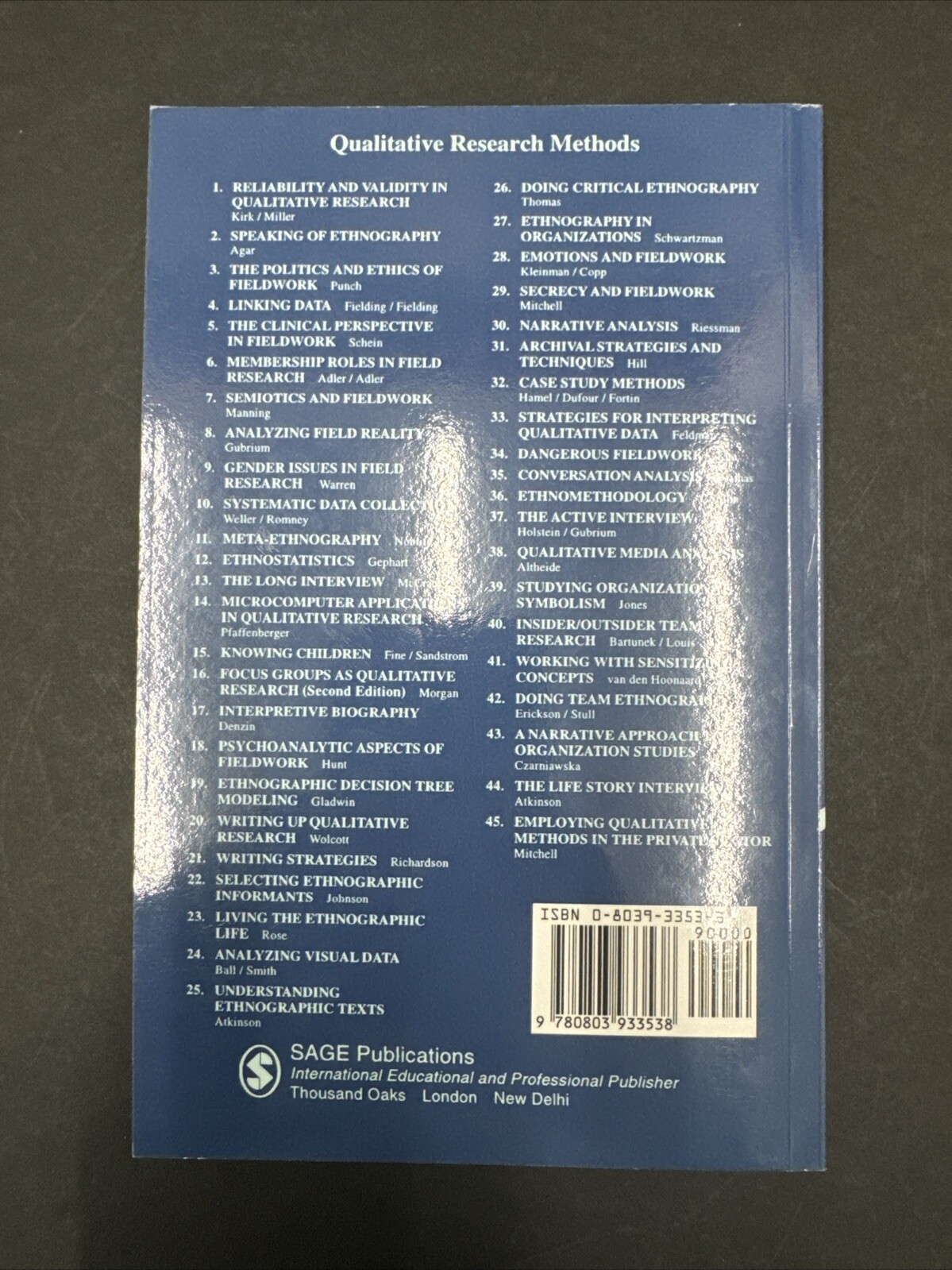 Qualitative Research Methods Long Interview by Grant McCracken (1988 Paperback)
