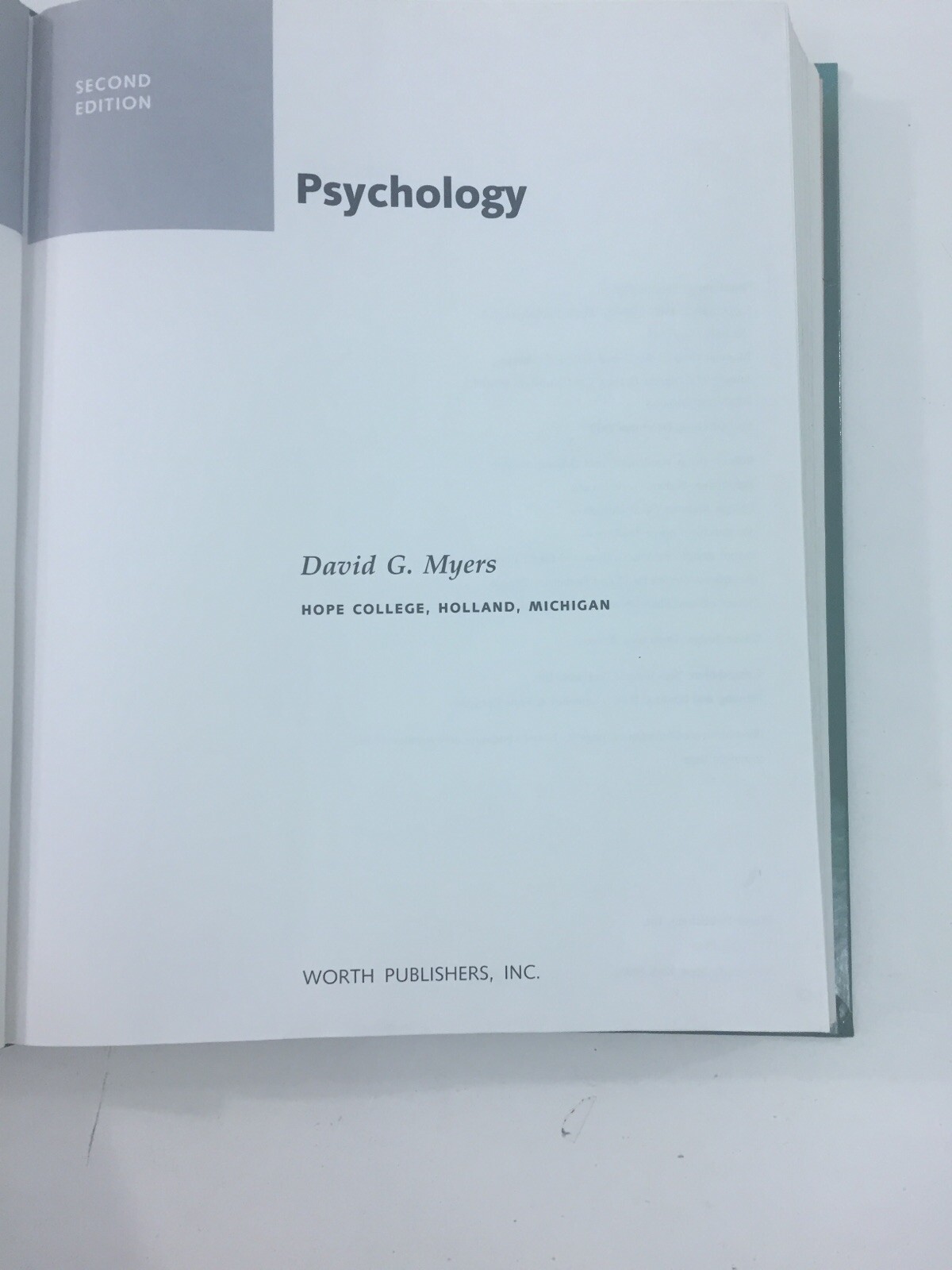Psychology in Modules – David G. Myers (1988, Hardcover)