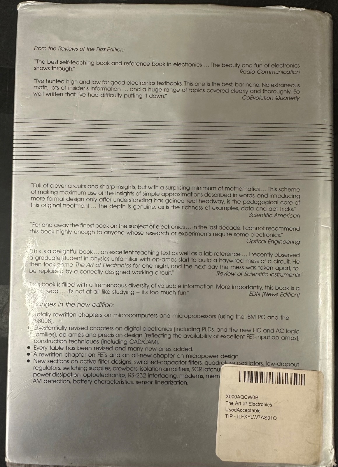 The Art of Electronics by Paul Horowitz & Winfield Hill + Student Manual (1989)