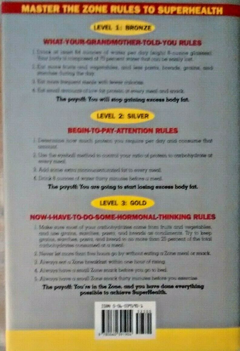MASTERING THE ZONE By Barry Sears, Ph.D.