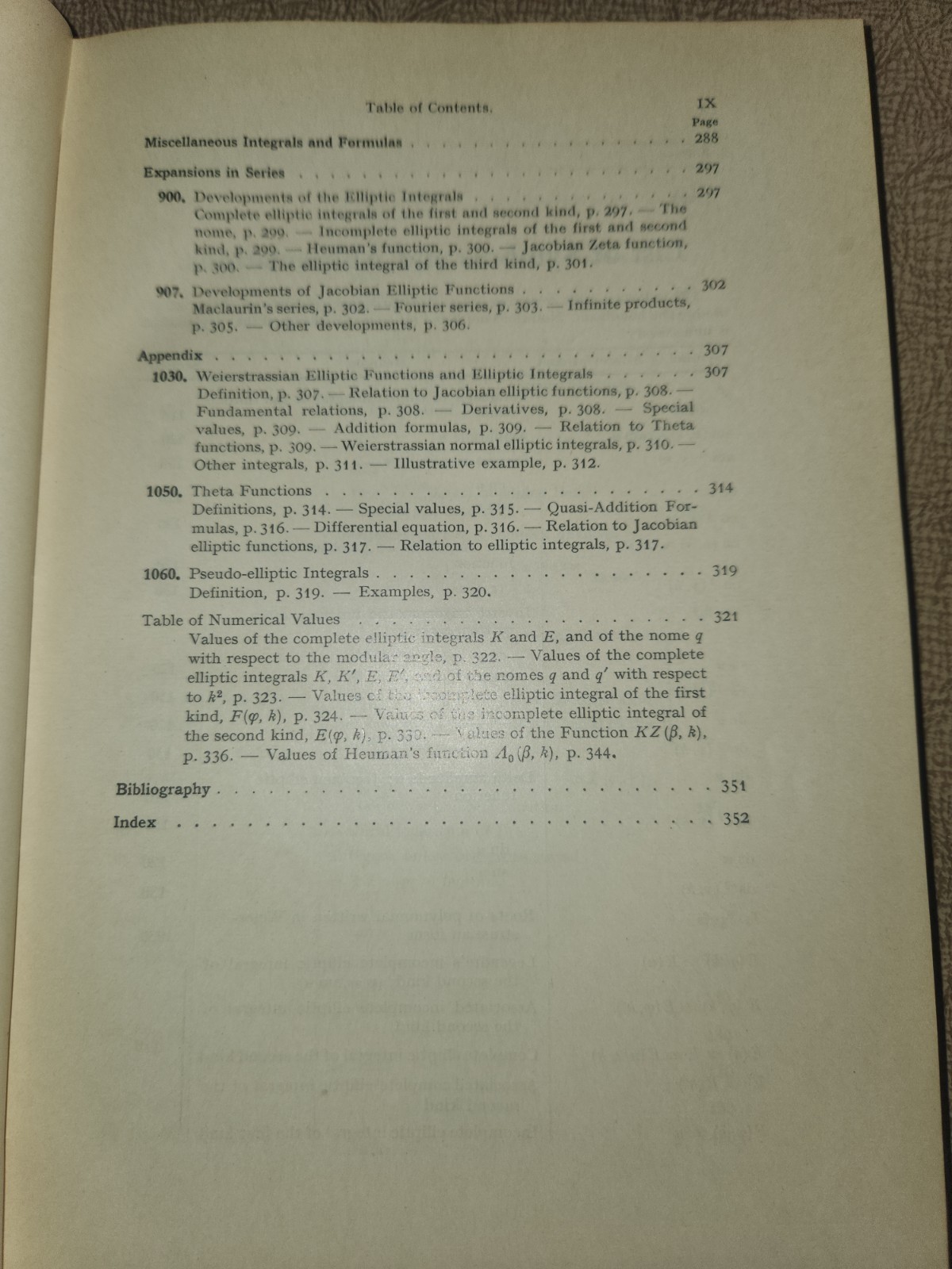 Handbook of Elliptic Integrals for Engineers and Physicist – 1954 Hardcover