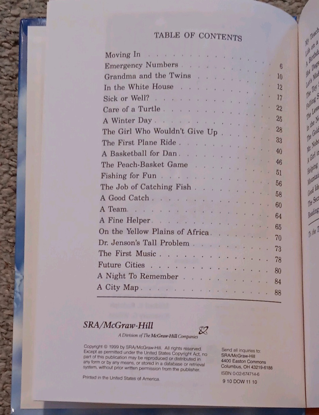 SRA/McGraw-Hill Merrill Reading Program Level H Break Through 5th Ed HC 1999