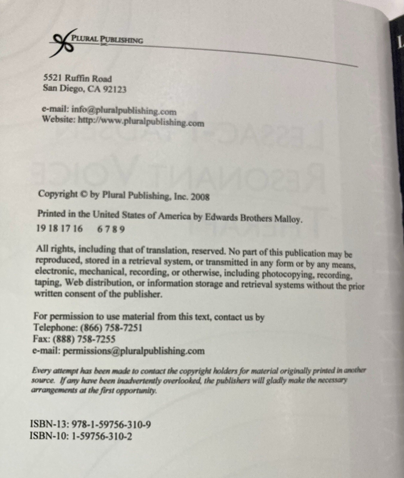 Lessac-Madsen Resonant Voice Therapy Patient Manual by Katherine Verdolini PB