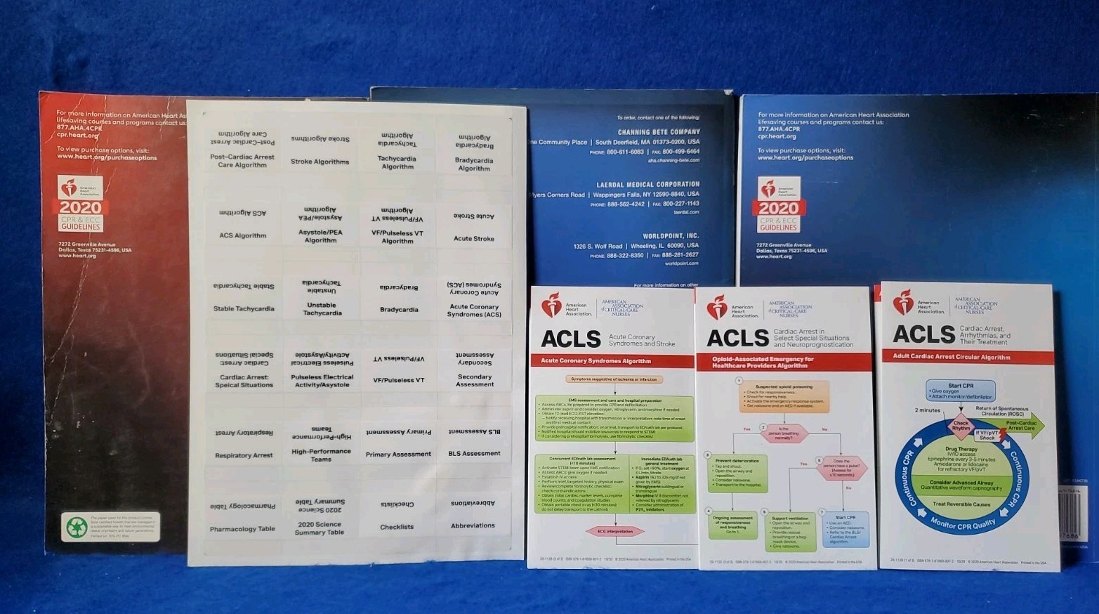 American Heart Association BLS ACLS Provider Manual Lot of 3 2020 + Cards