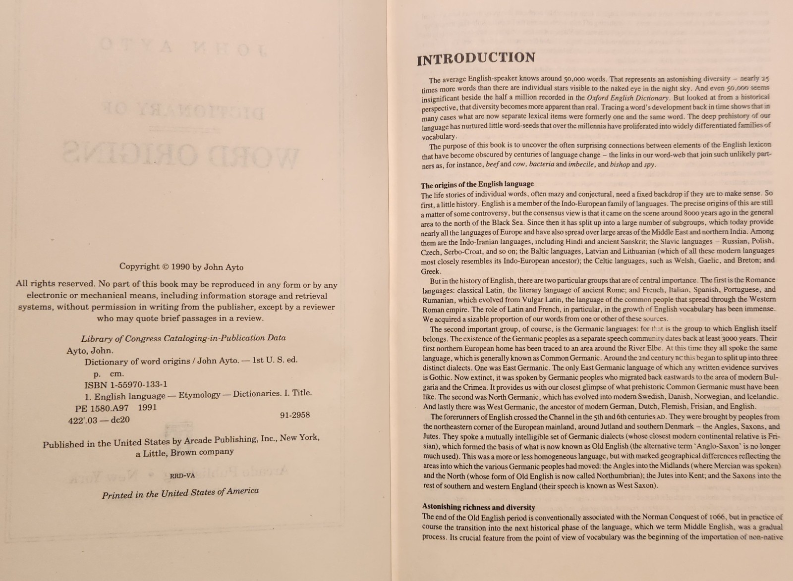 Dictionary of Word Origins: The Histories of More Than 8,000 English-Languag…