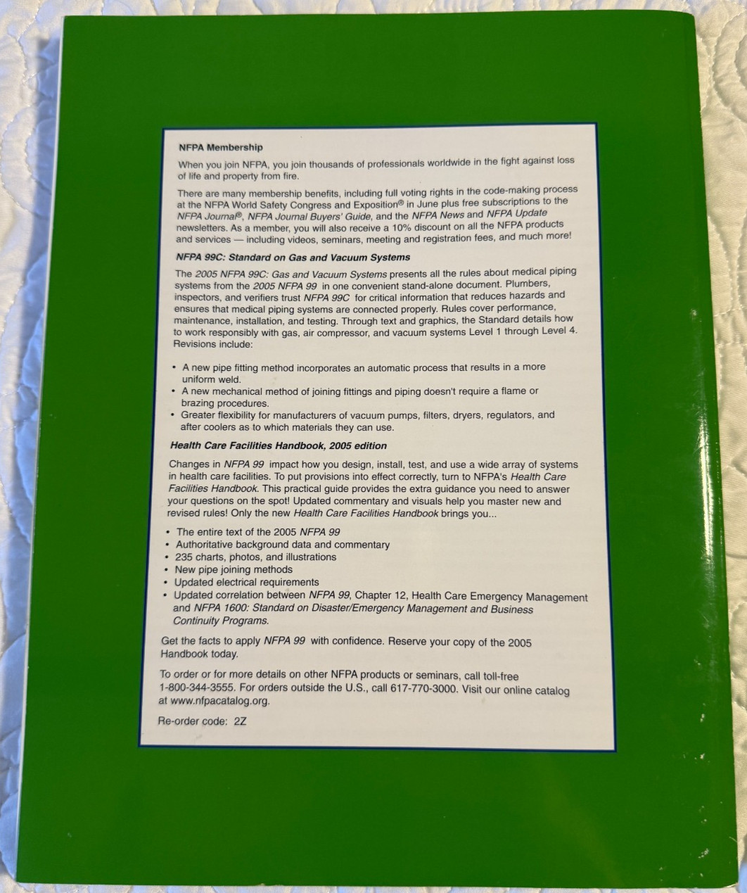 NFPA 99 Health Care Facilties Code 2005 Edition Paperback