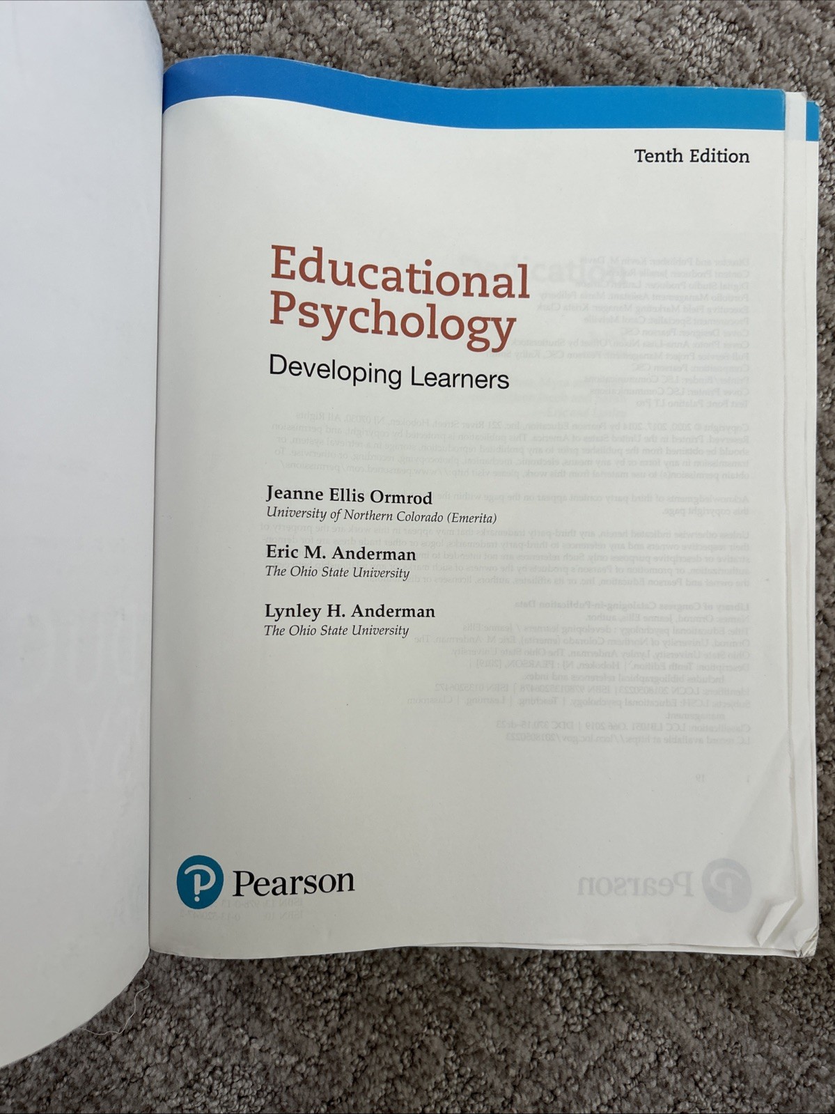 Educational Psychology Developing Learners by Jeanne E. Ormrod (2000, Other)