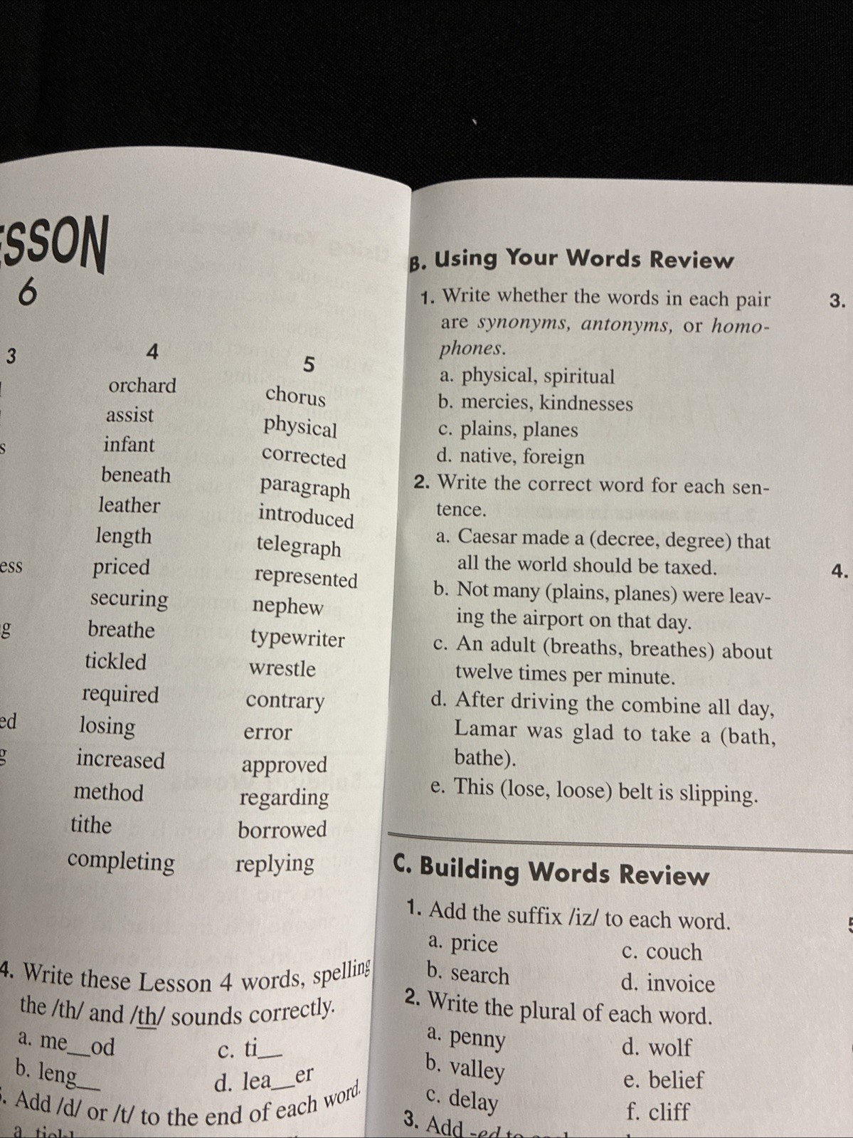 Rod & Staff Spelling by Sound and Structure 6 Teacher’s Manual & Textbook