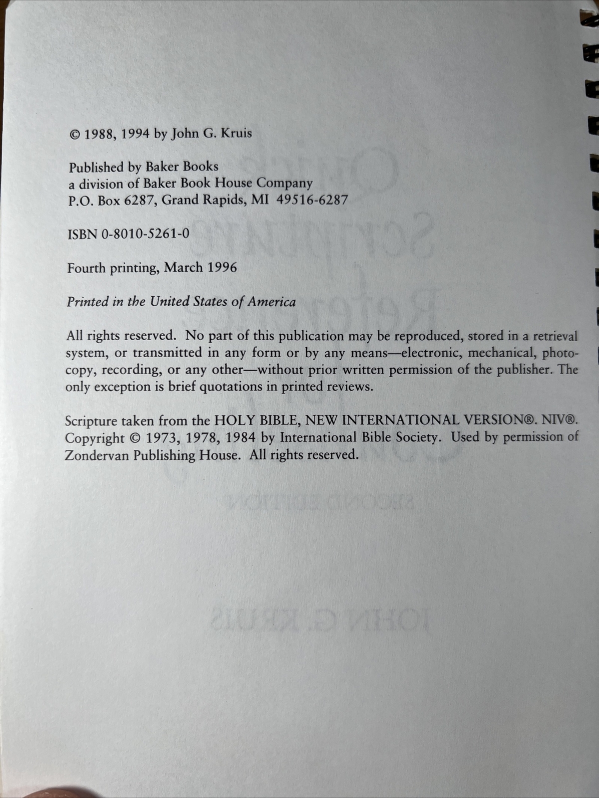 Quick Scripture Reference for Counseling by John G. Kruis (1994, Spiral)